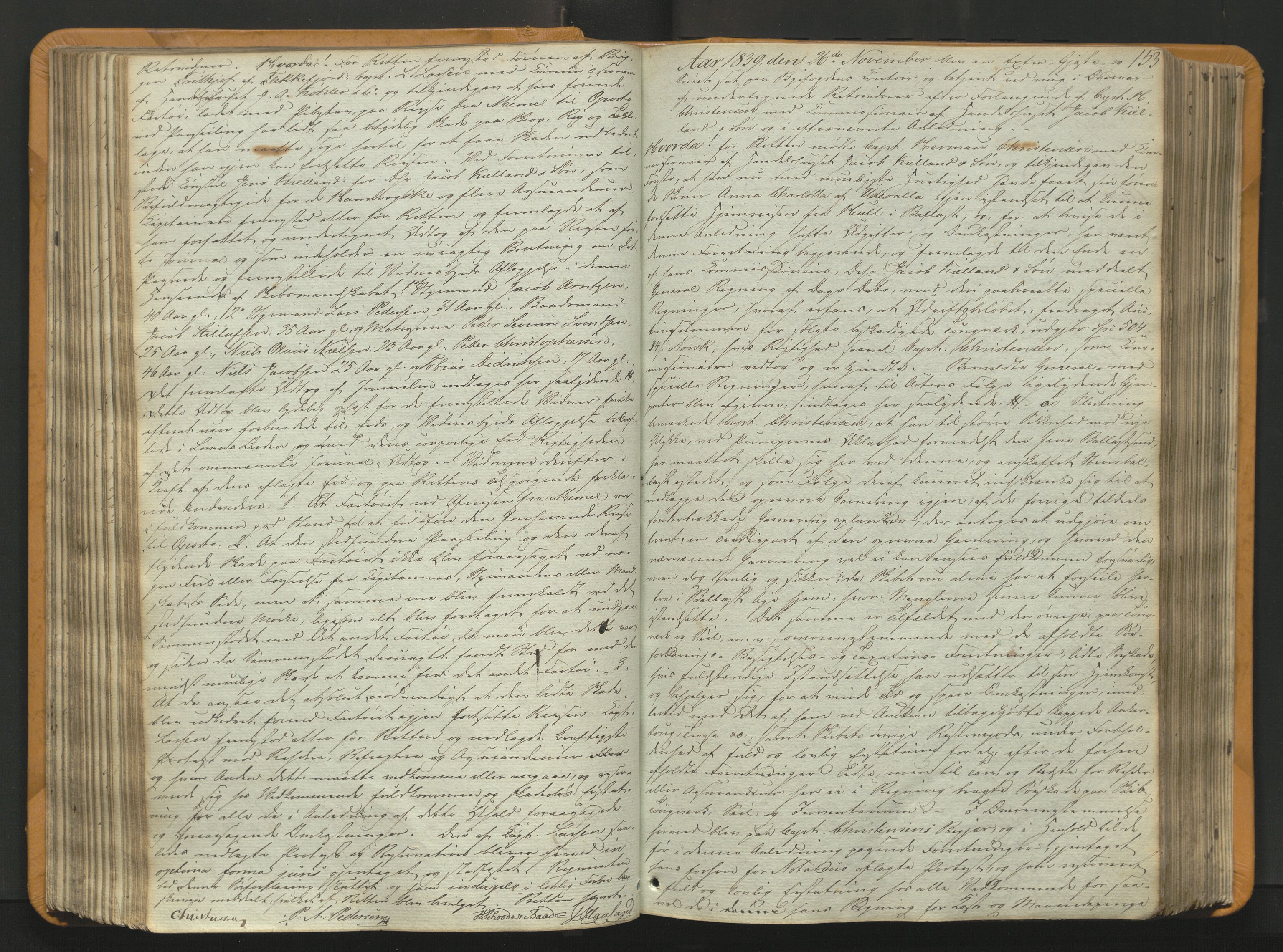 Stavanger byfogd, AV/SAST-A-101408/001/3/30/30BA/L0054: Bytingprotkoll, 1838-1843, p. 152b-153a