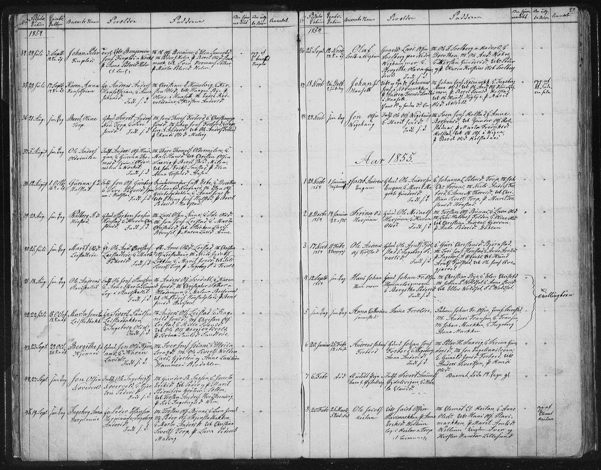 Ministerialprotokoller, klokkerbøker og fødselsregistre - Sør-Trøndelag, SAT/A-1456/616/L0406: Parish register (official) no. 616A03, 1843-1879, p. 29