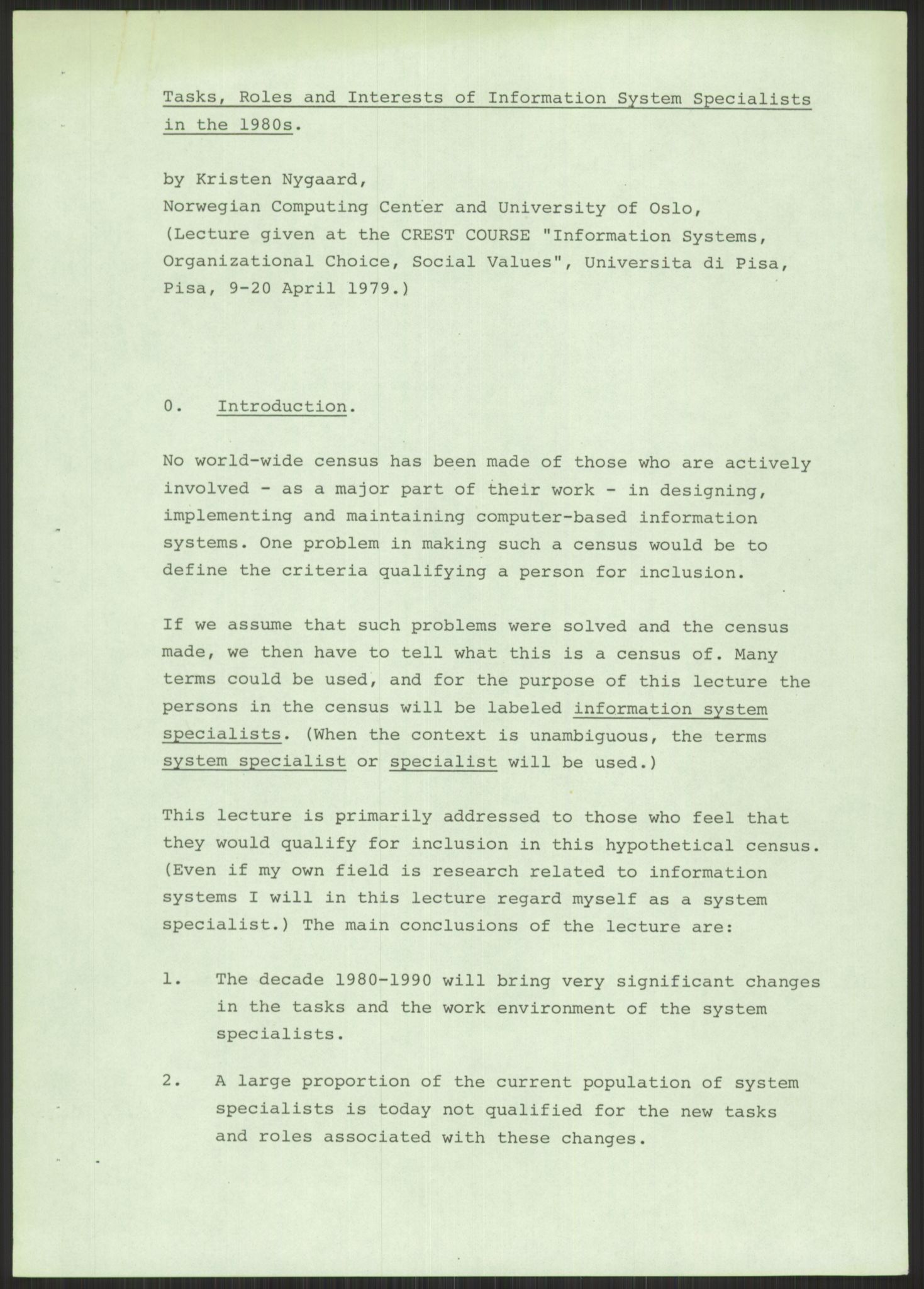 Nygaard, Kristen, RA/PA-1398/F/Fi/L0005: Fagbevegelse, demokrati, Jern- og Metallprosjektet, 1970-2002, p. 77