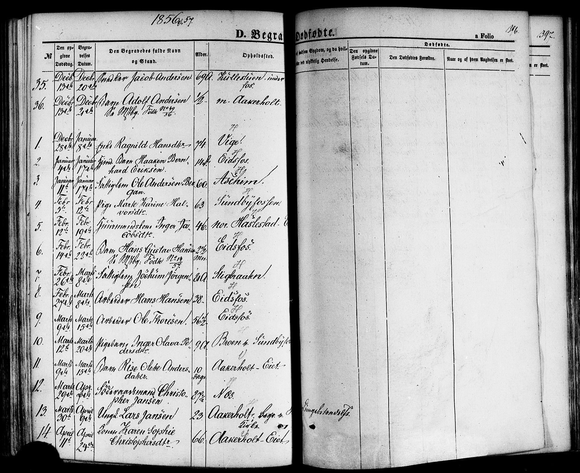 Hof kirkebøker, AV/SAKO-A-64/F/Fa/L0006: Parish register (official) no. I 6, 1851-1877, p. 396