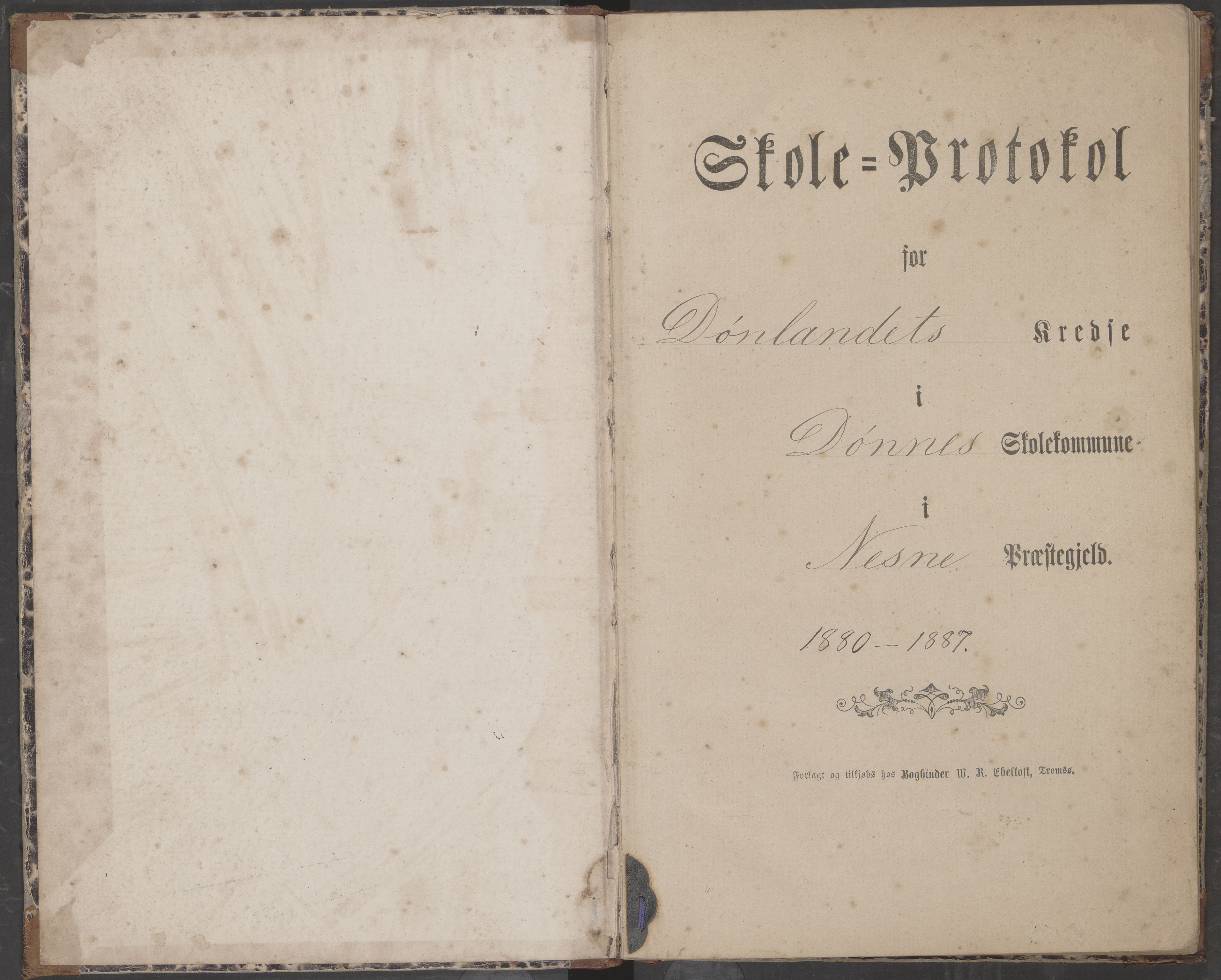 Dønna kommune. Dønnes fastskole, AIN/K-18270.510.01/442/L0004: Skoleprotokoll, 1880-1887