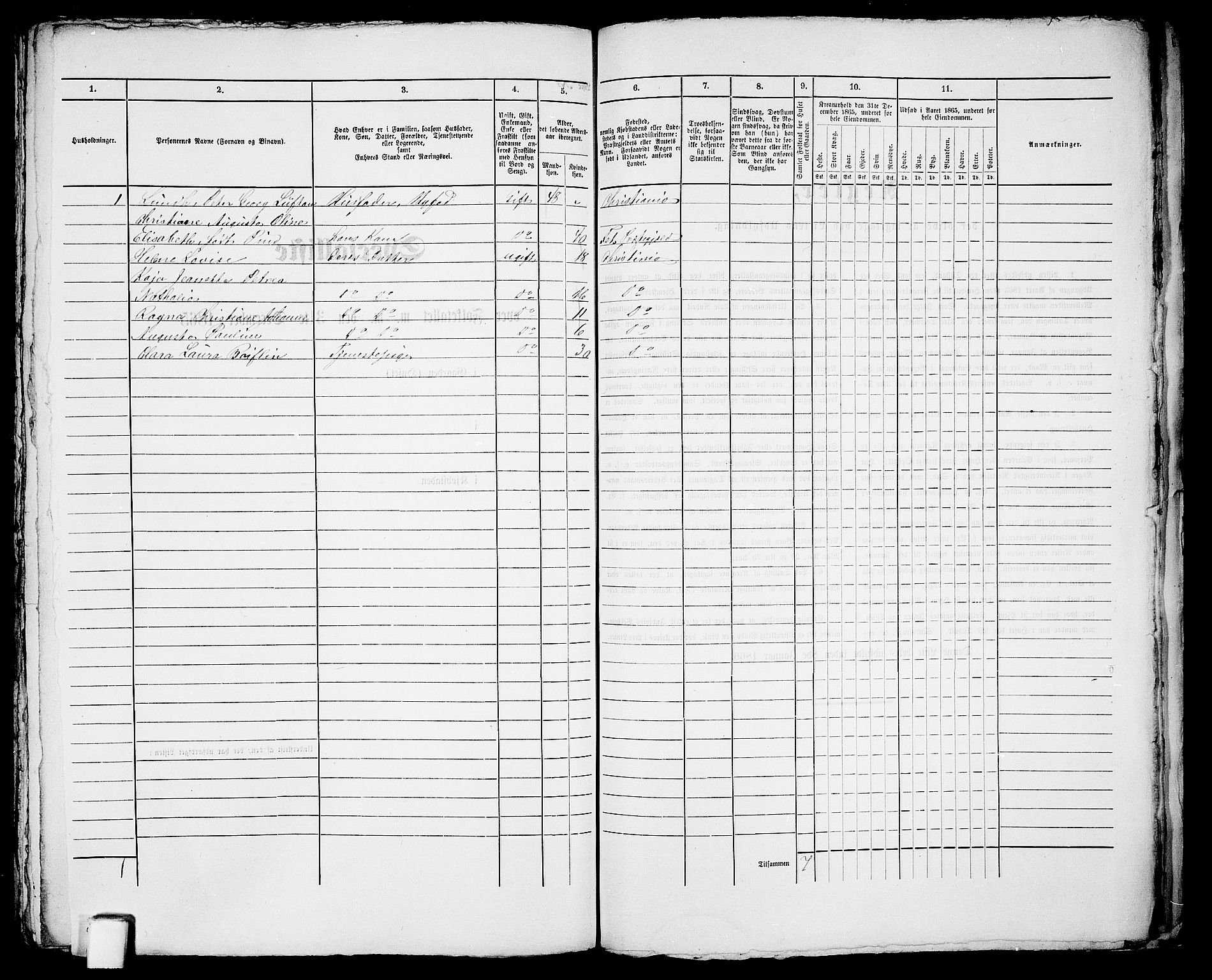 RA, 1865 census for Fjære/Grimstad, 1865, p. 377