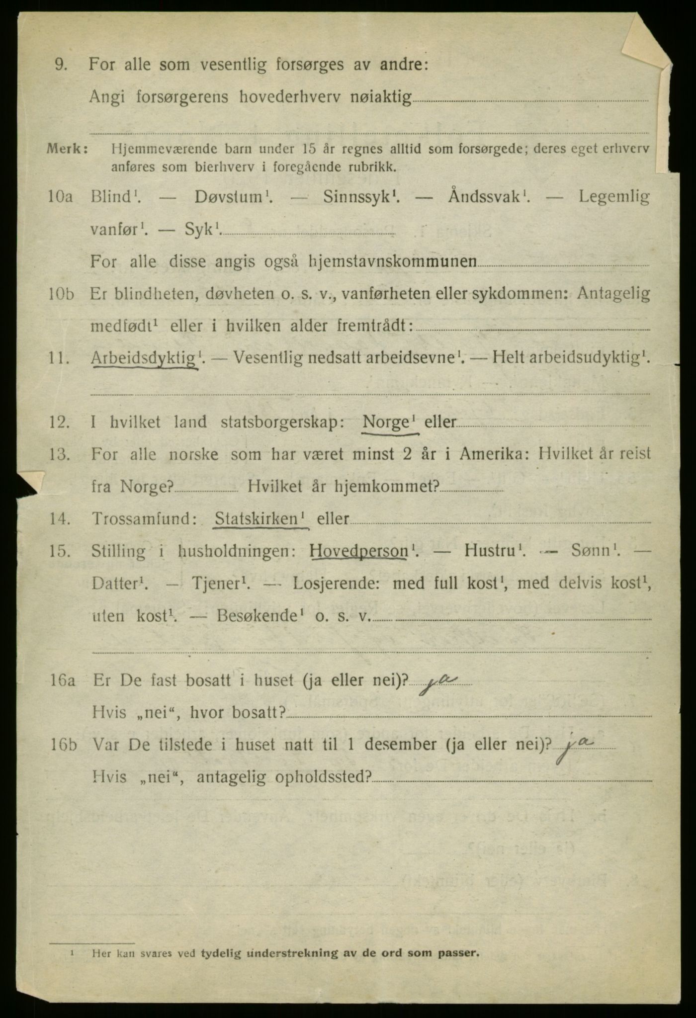 SAB, 1920 census for Stryn, 1920, p. 3707