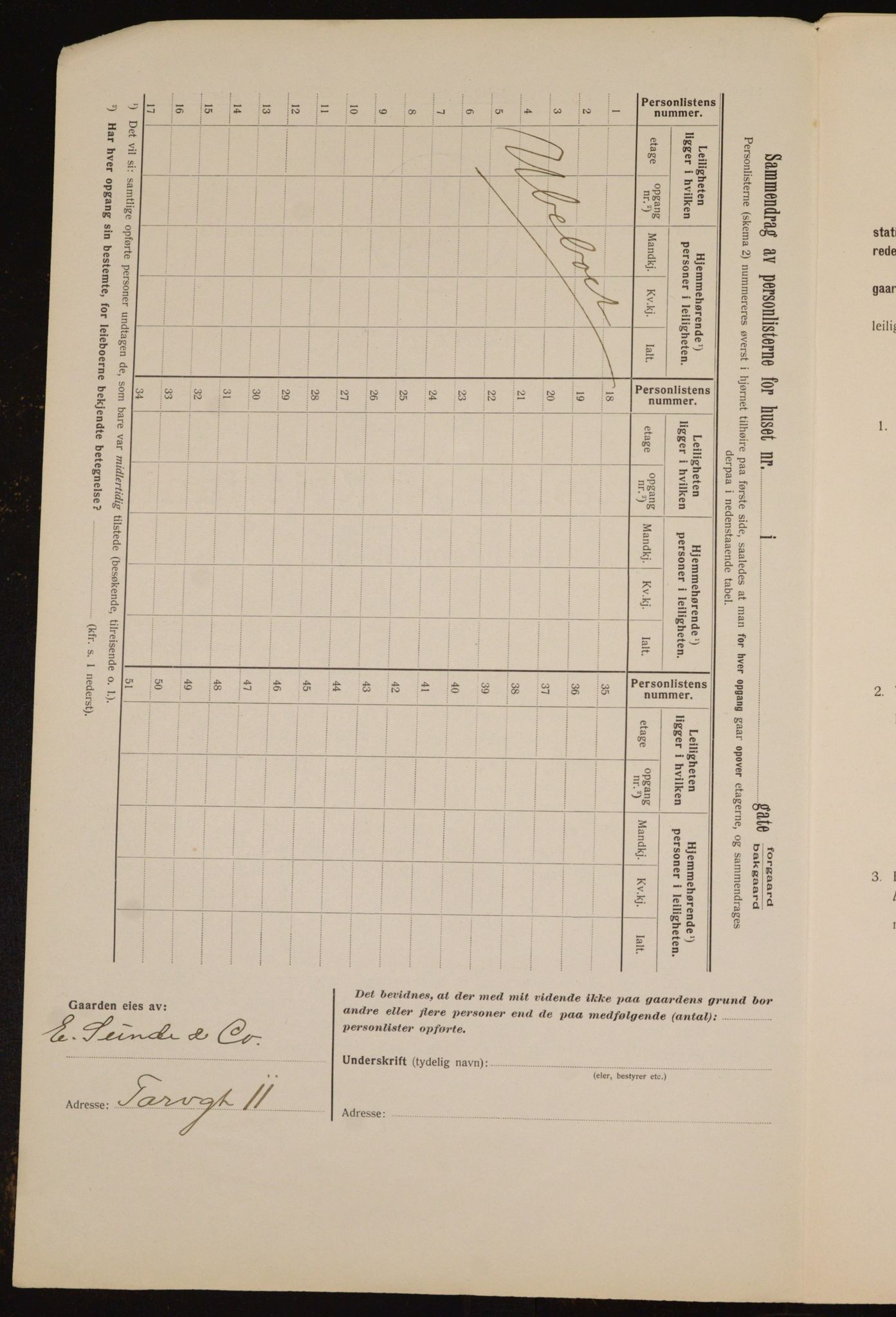 OBA, Municipal Census 1912 for Kristiania, 1912, p. 83024