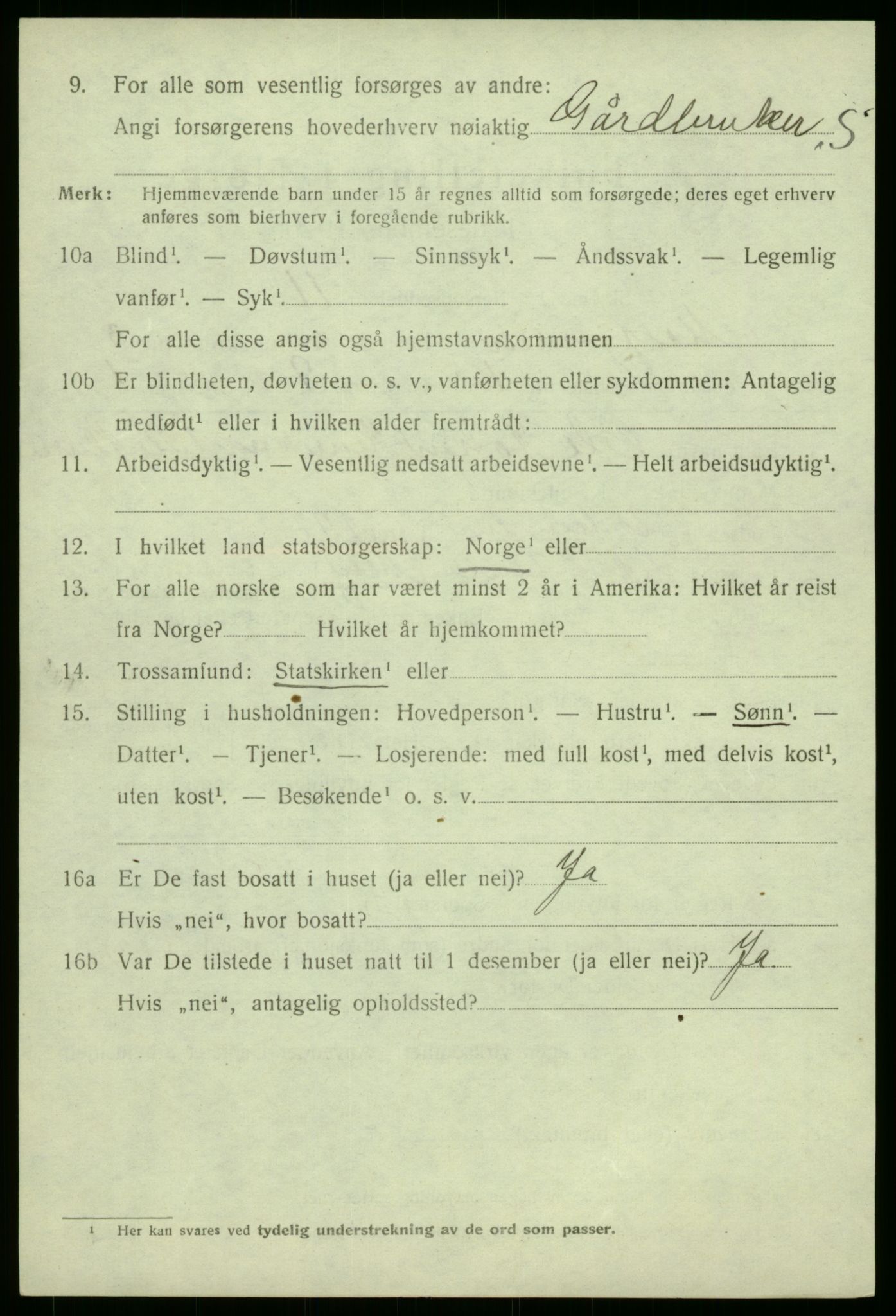 SAB, 1920 census for Masfjorden, 1920, p. 1406