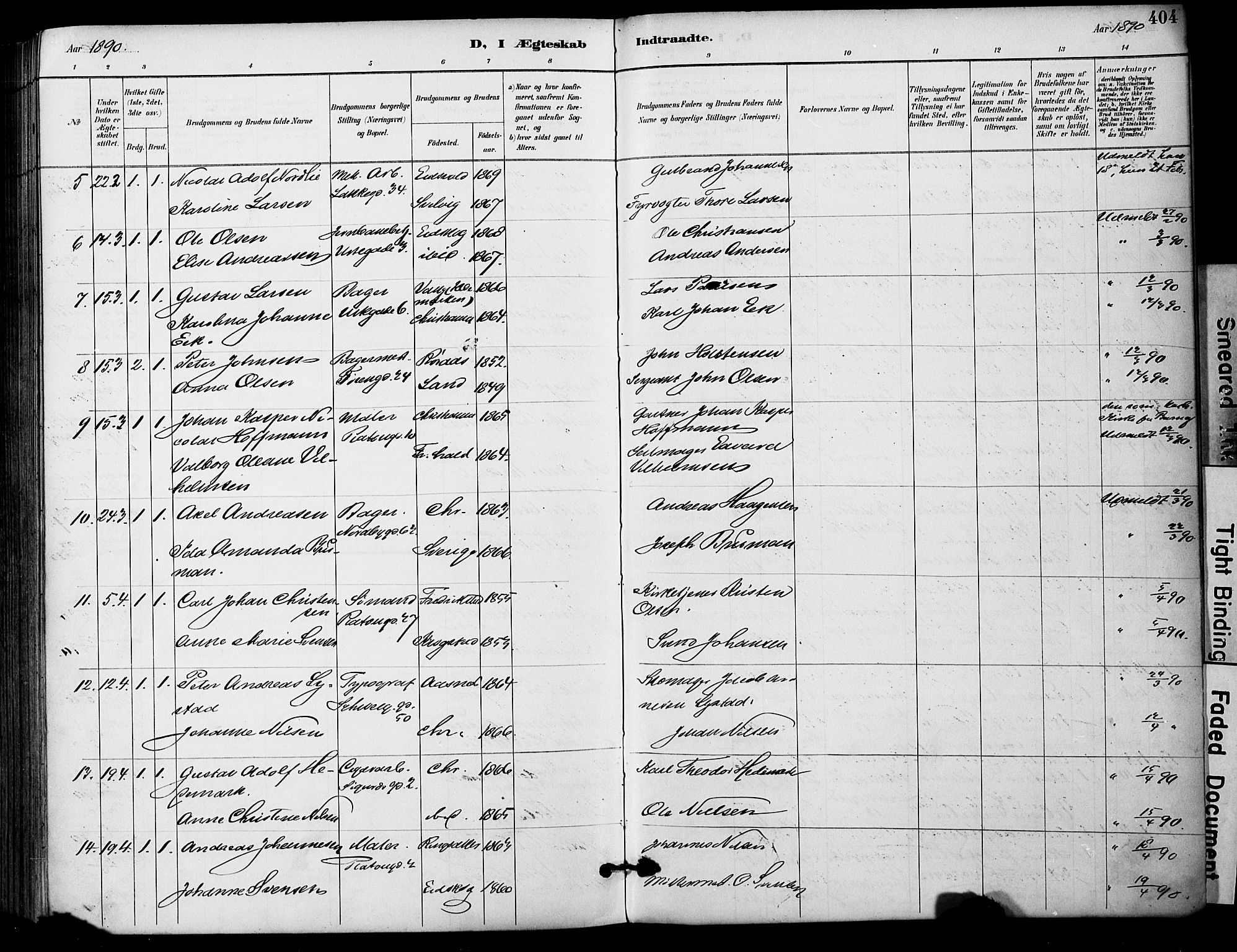 Grønland prestekontor Kirkebøker, AV/SAO-A-10848/F/Fa/L0013: Parish register (official) no. 13, 1887-1906, p. 404