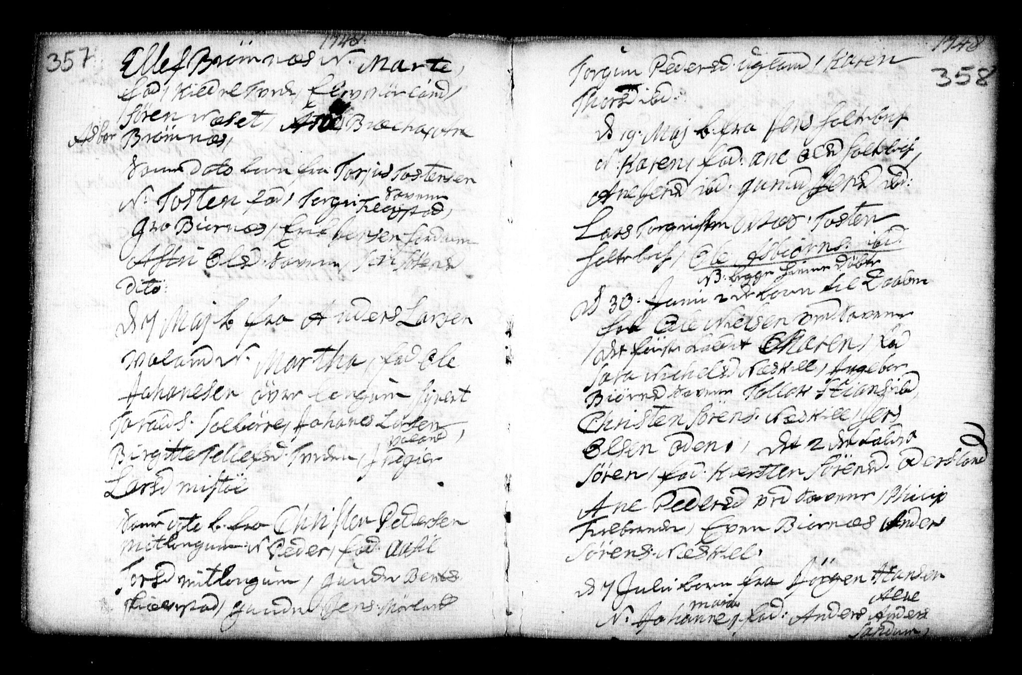 Holt sokneprestkontor, AV/SAK-1111-0021/F/Fa/L0002: Parish register (official) no. A 2, 1739-1753, p. 357-358