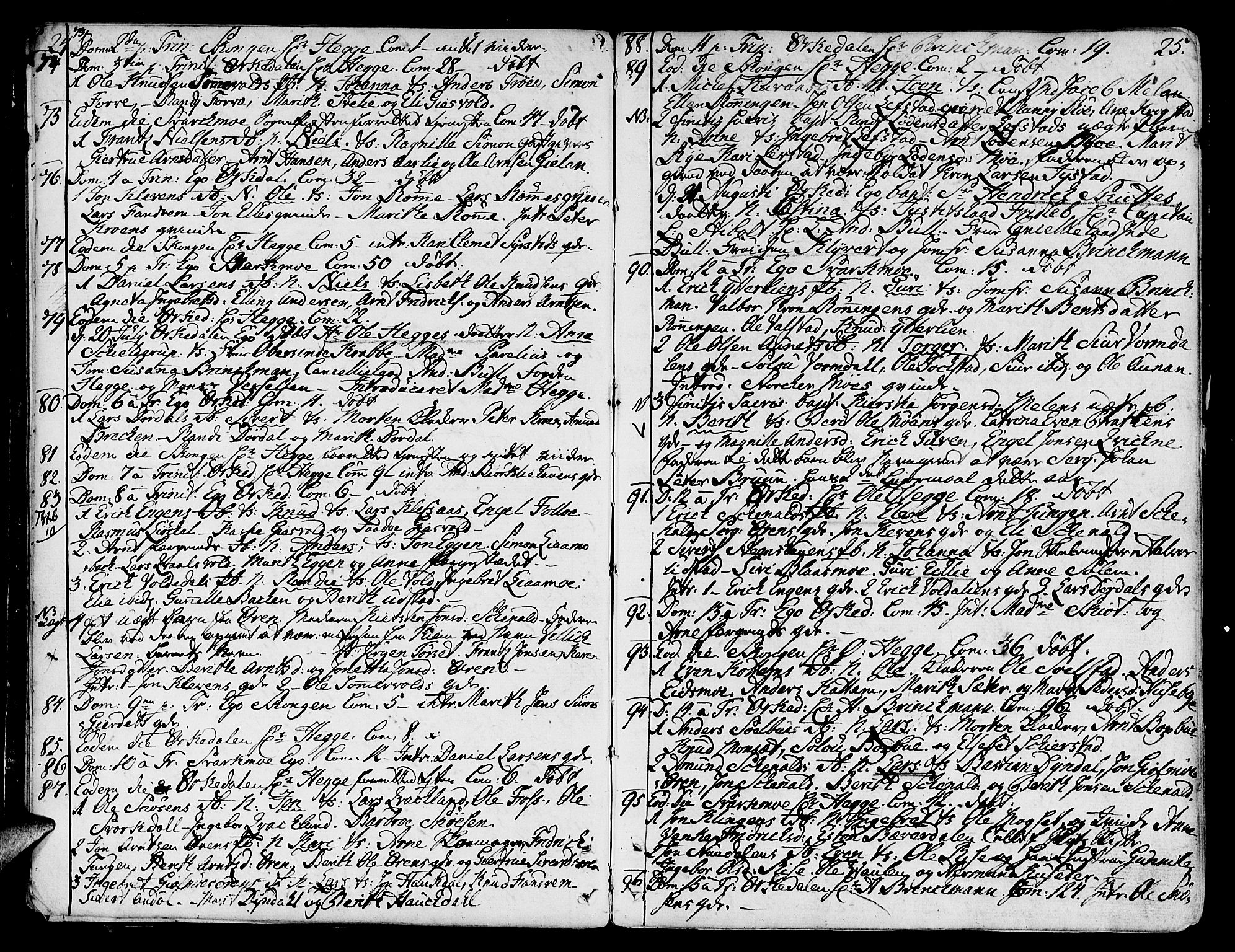 Ministerialprotokoller, klokkerbøker og fødselsregistre - Sør-Trøndelag, SAT/A-1456/668/L0802: Parish register (official) no. 668A02, 1776-1799, p. 24-25