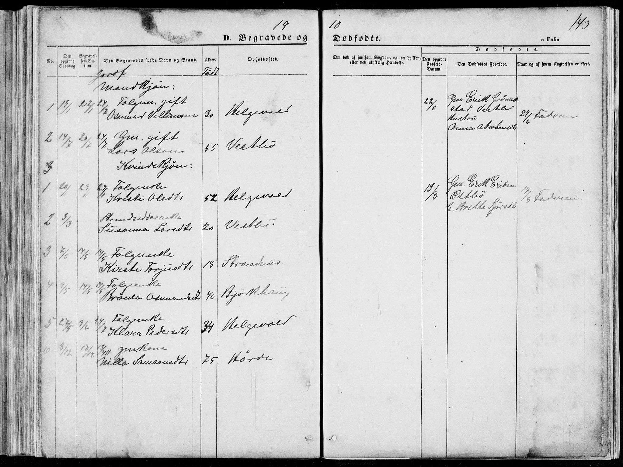 Vikedal sokneprestkontor, SAST/A-101840/01/V: Parish register (copy) no. B 10, 1864-1926, p. 143