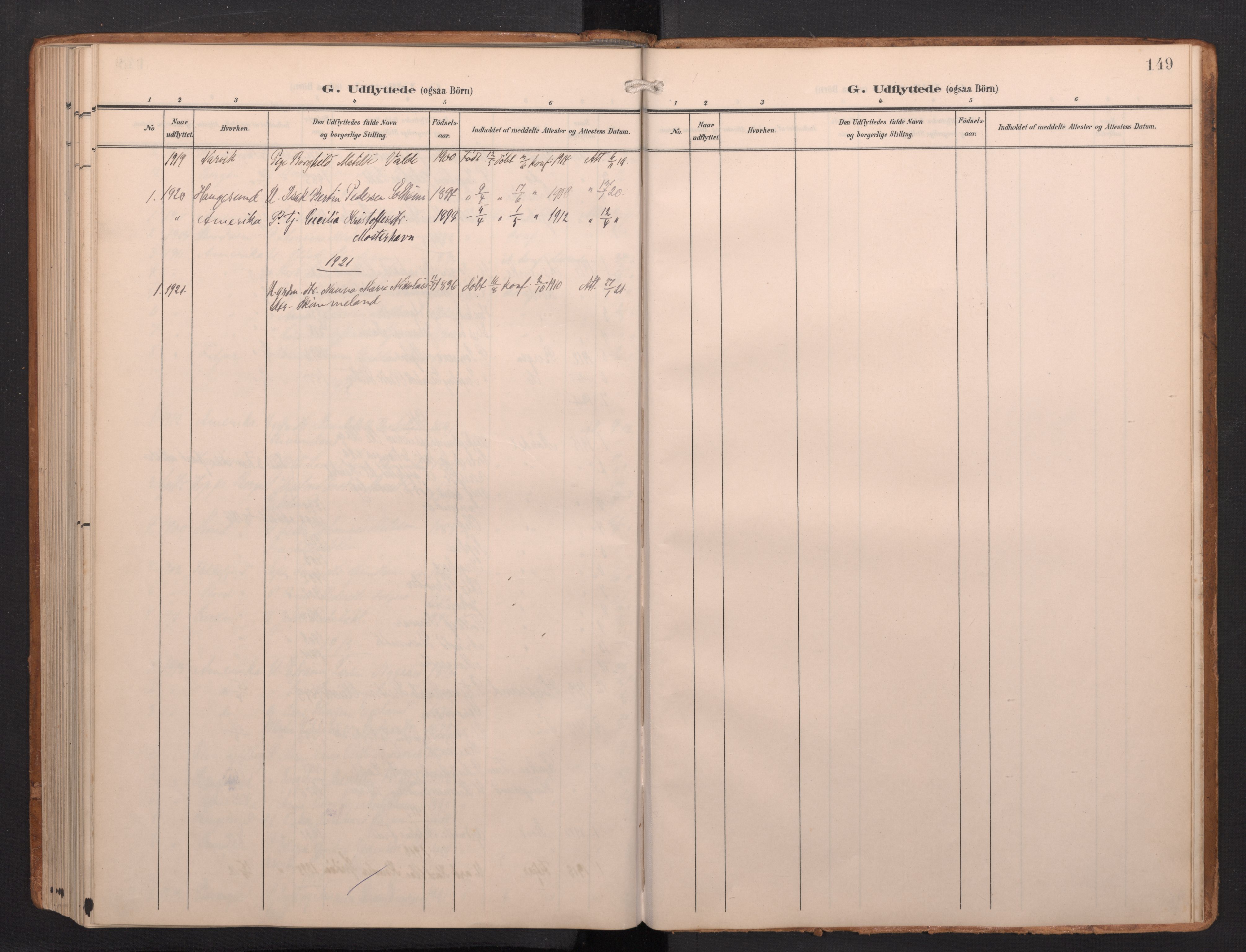 Finnås sokneprestembete, AV/SAB-A-99925/H/Ha/Haa/Haab/L0003: Parish register (official) no. B 3, 1907-1923, p. 149