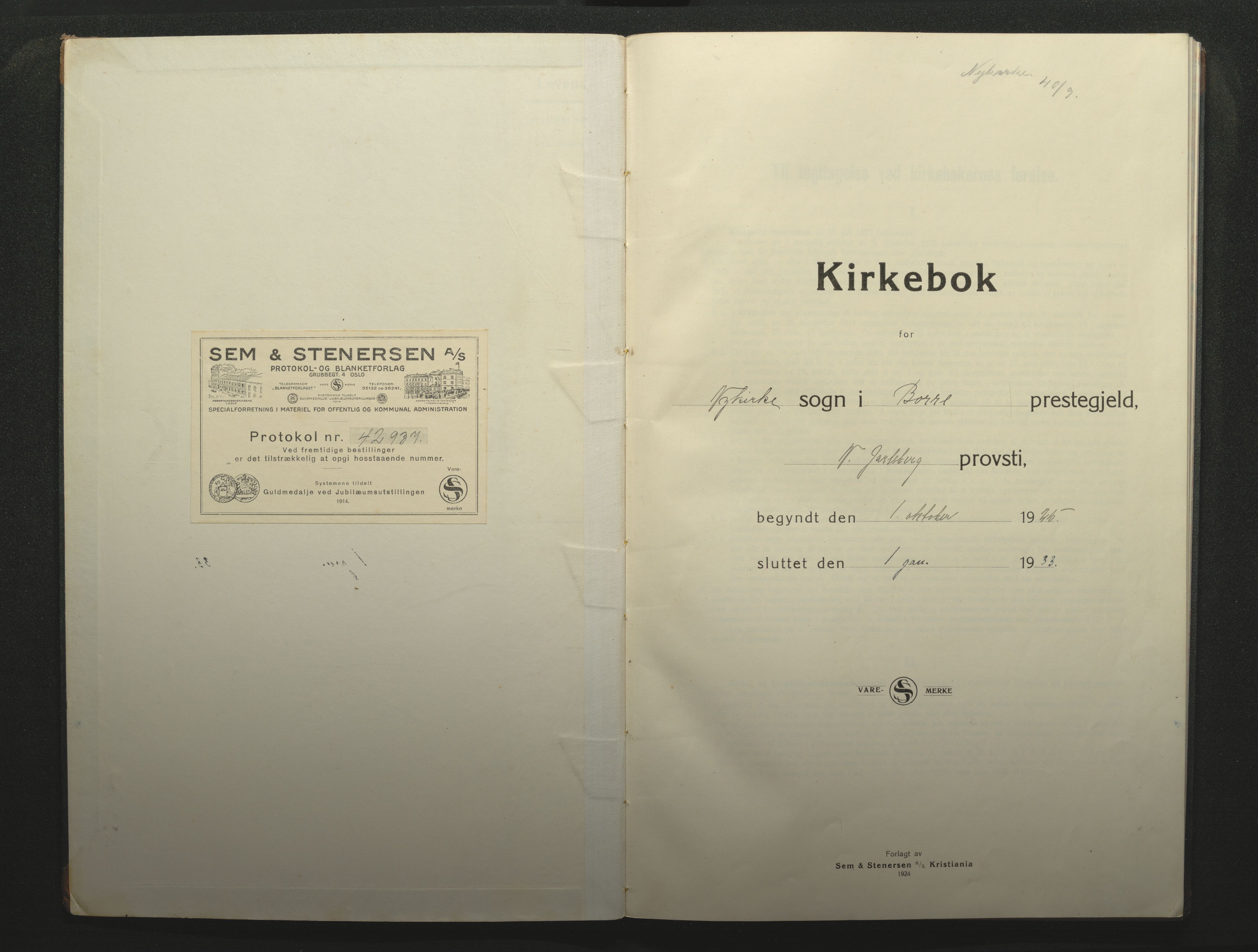 Borre kirkebøker, SAKO/A-338/F/Fc/L0005: Parish register (official) no. III 5, 1925-1933