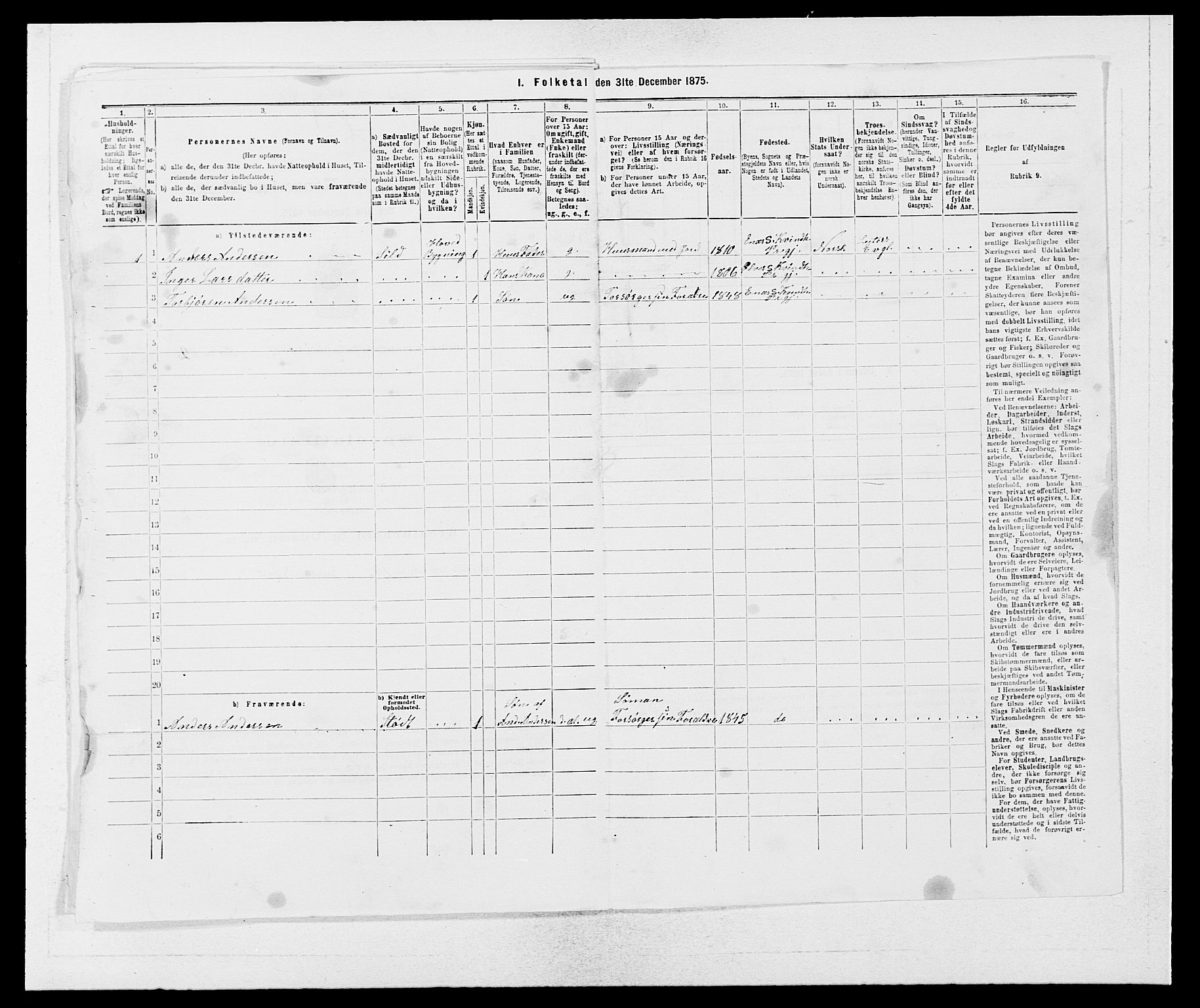 SAB, 1875 census for 1224P Kvinnherad, 1875, p. 581