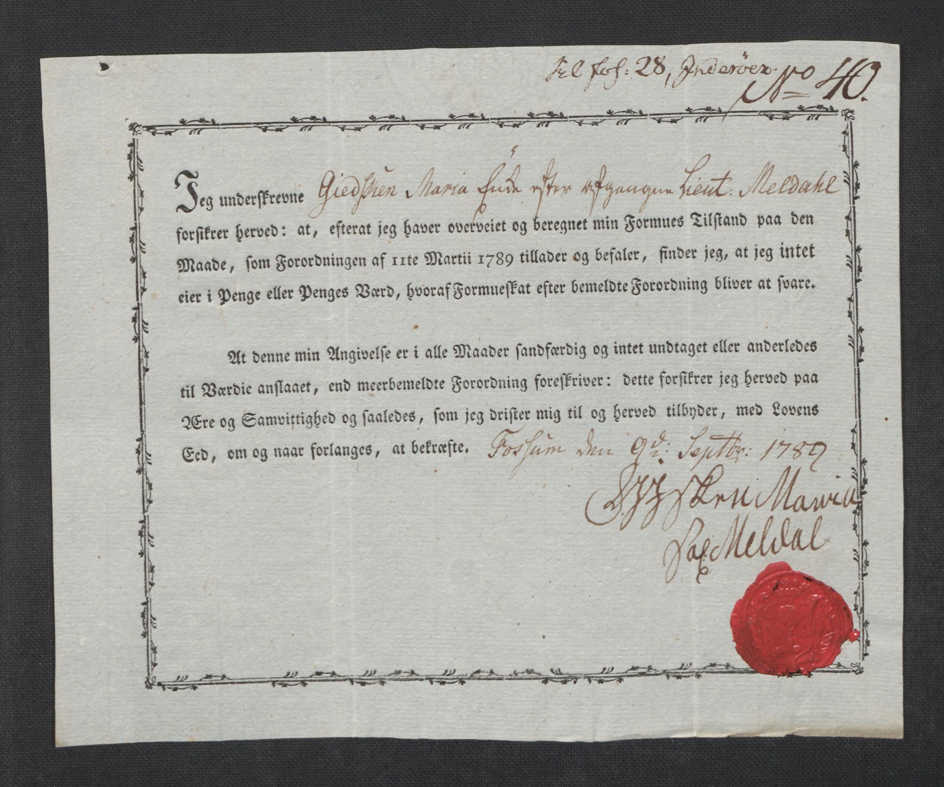 Rentekammeret inntil 1814, Reviderte regnskaper, Mindre regnskaper, AV/RA-EA-4068/Rf/Rfe/L0017: Inderøy fogderi, Jarlsberg grevskap, 1789, p. 197