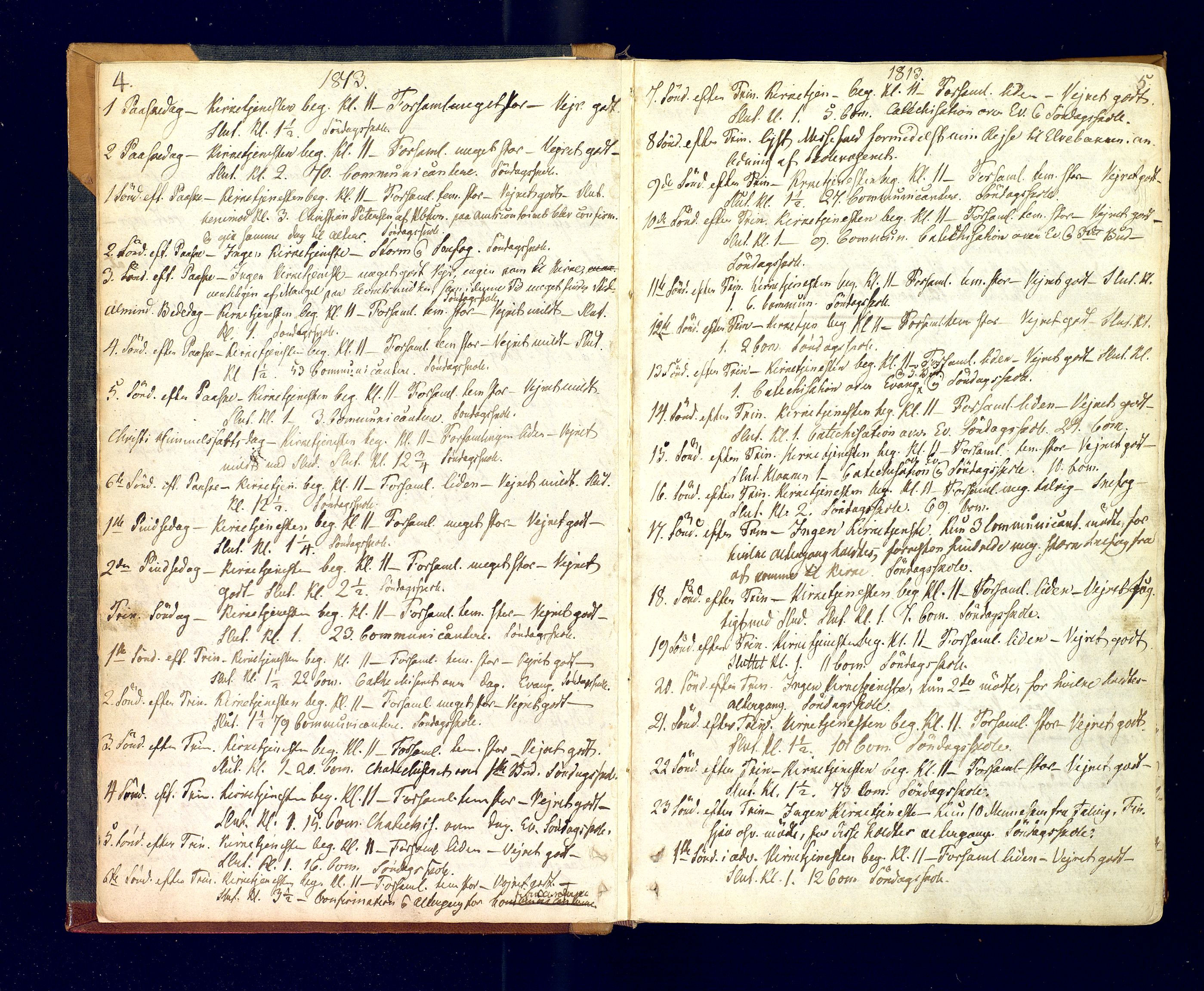 Talvik sokneprestkontor, AV/SATØ-S-1337/H/Ha/L0007kirke: Parish register (official) no. 7, 1813-1821, p. 4-5