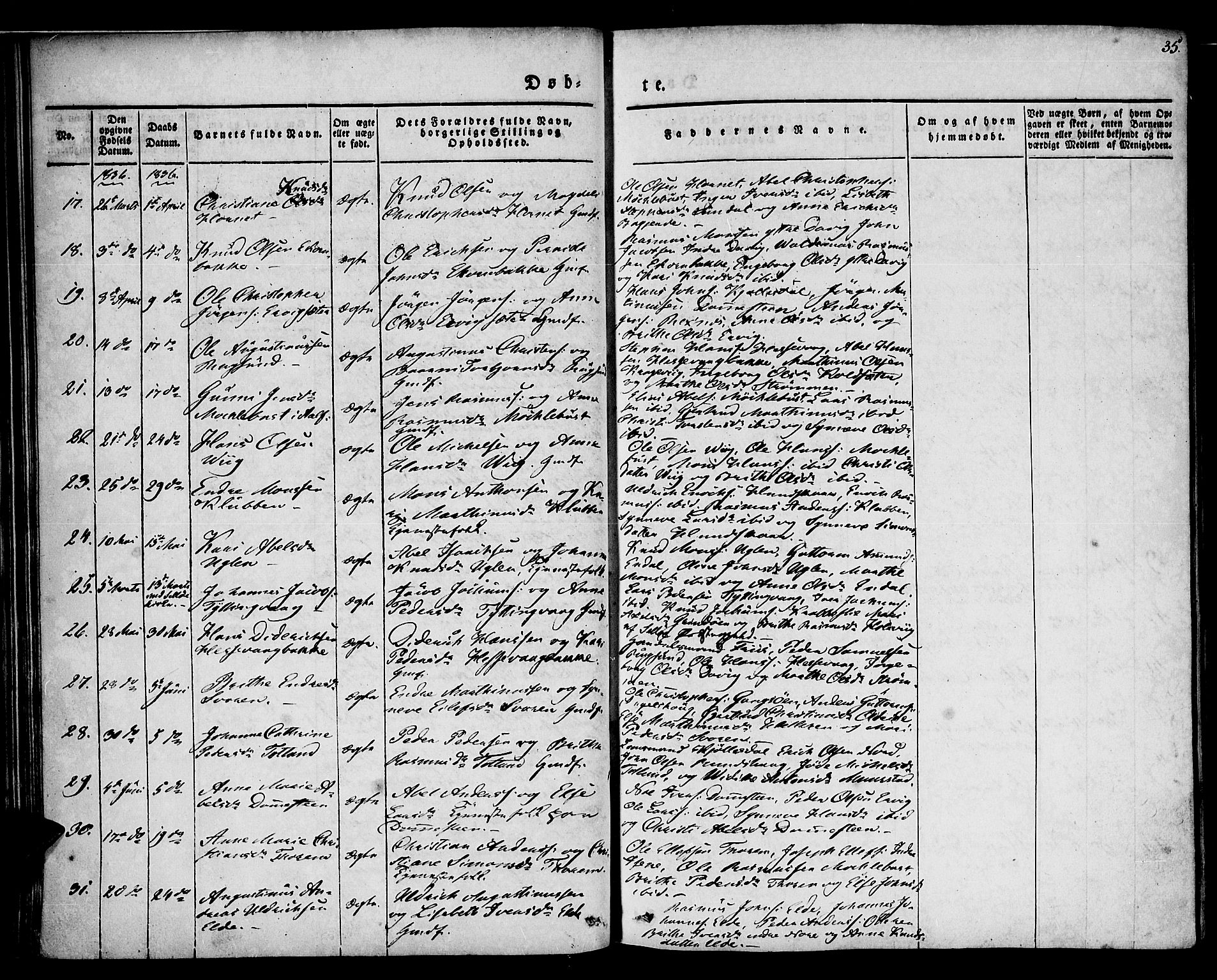 Davik sokneprestembete, AV/SAB-A-79701/H/Haa/Haaa/L0004: Parish register (official) no. A 4, 1830-1849, p. 35