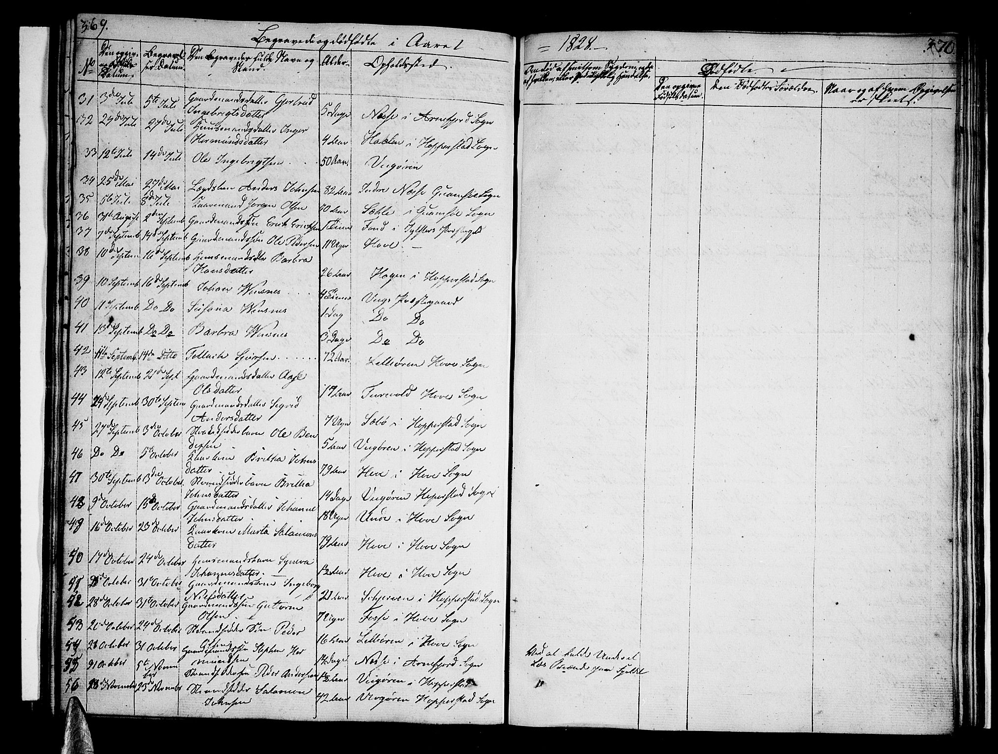 Vik sokneprestembete, AV/SAB-A-81501/H/Haa/Haaa/L0006: Parish register (official) no. A 6, 1821-1831, p. 369-370