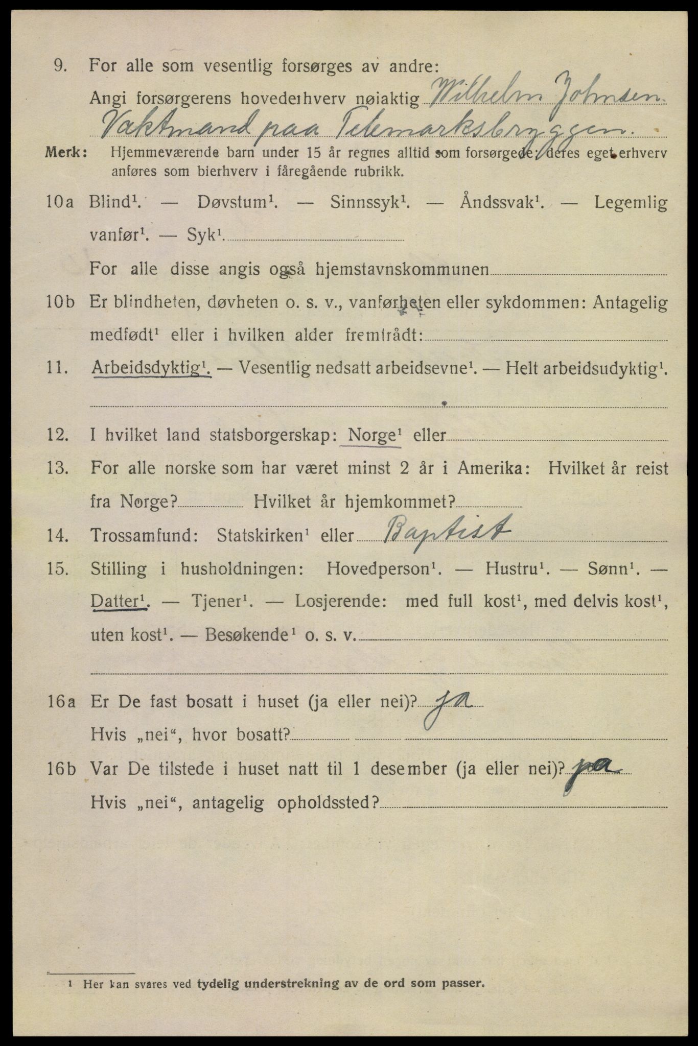 SAKO, 1920 census for Skien, 1920, p. 16857
