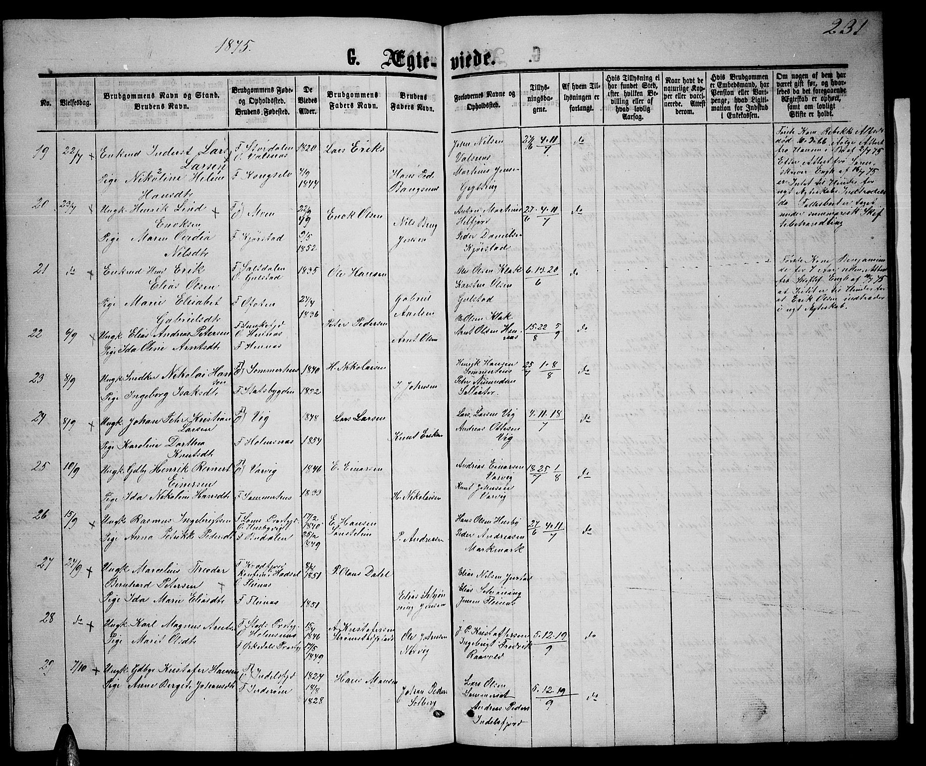 Ministerialprotokoller, klokkerbøker og fødselsregistre - Nordland, SAT/A-1459/888/L1266: Parish register (copy) no. 888C04, 1864-1877, p. 231