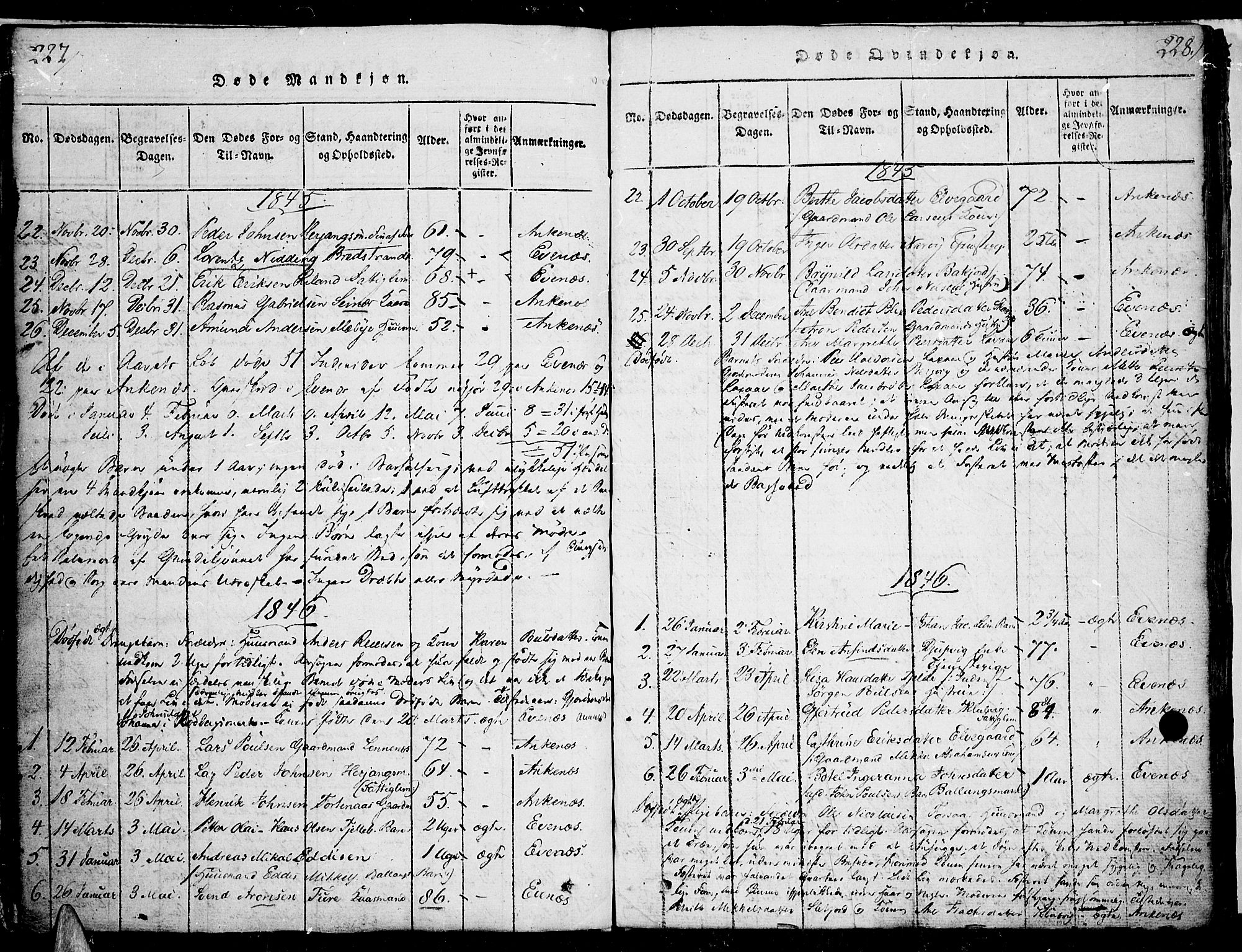 Ministerialprotokoller, klokkerbøker og fødselsregistre - Nordland, AV/SAT-A-1459/863/L0894: Parish register (official) no. 863A06, 1821-1851, p. 227-228