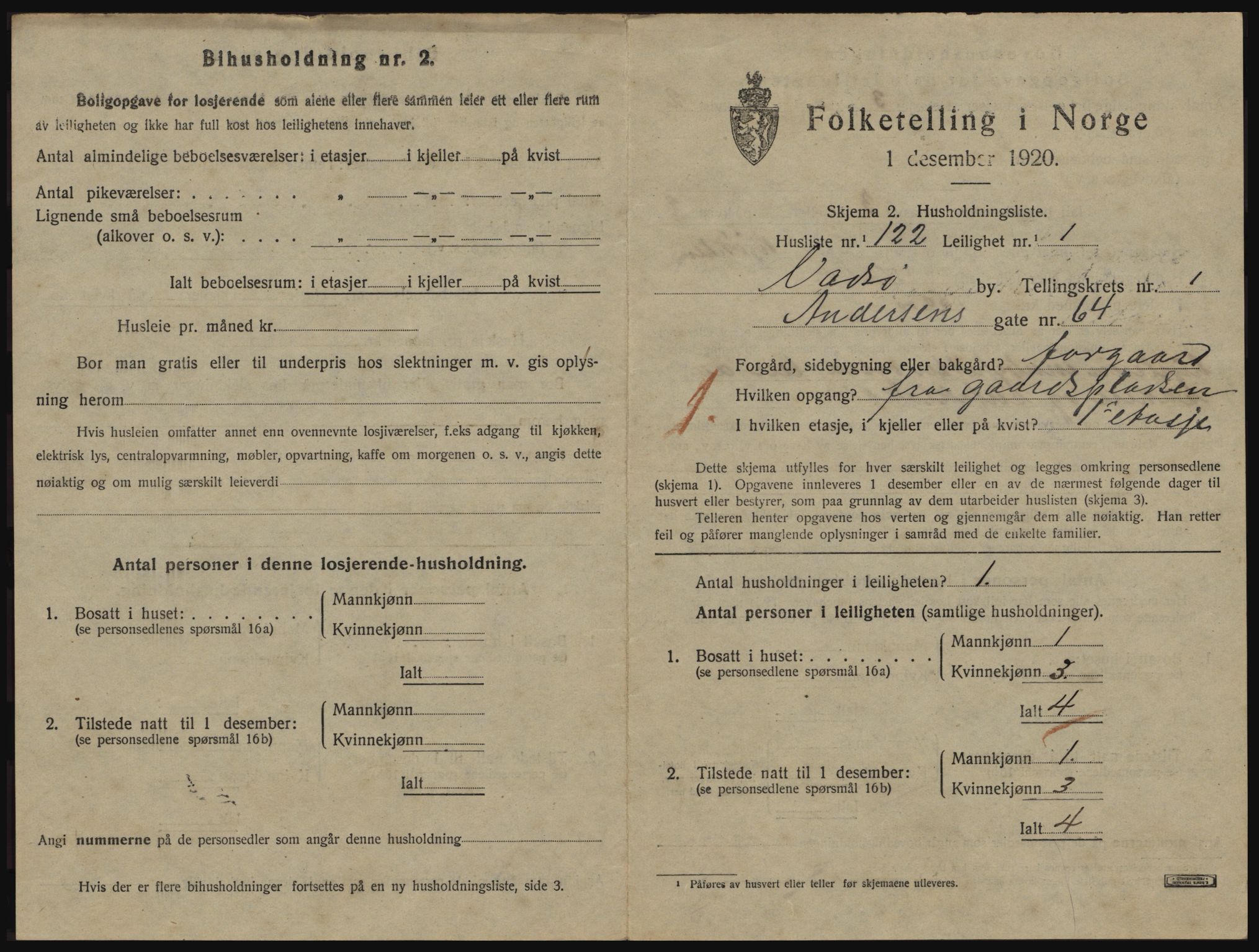 SATØ, 1920 census for Vadsø, 1920, p. 914