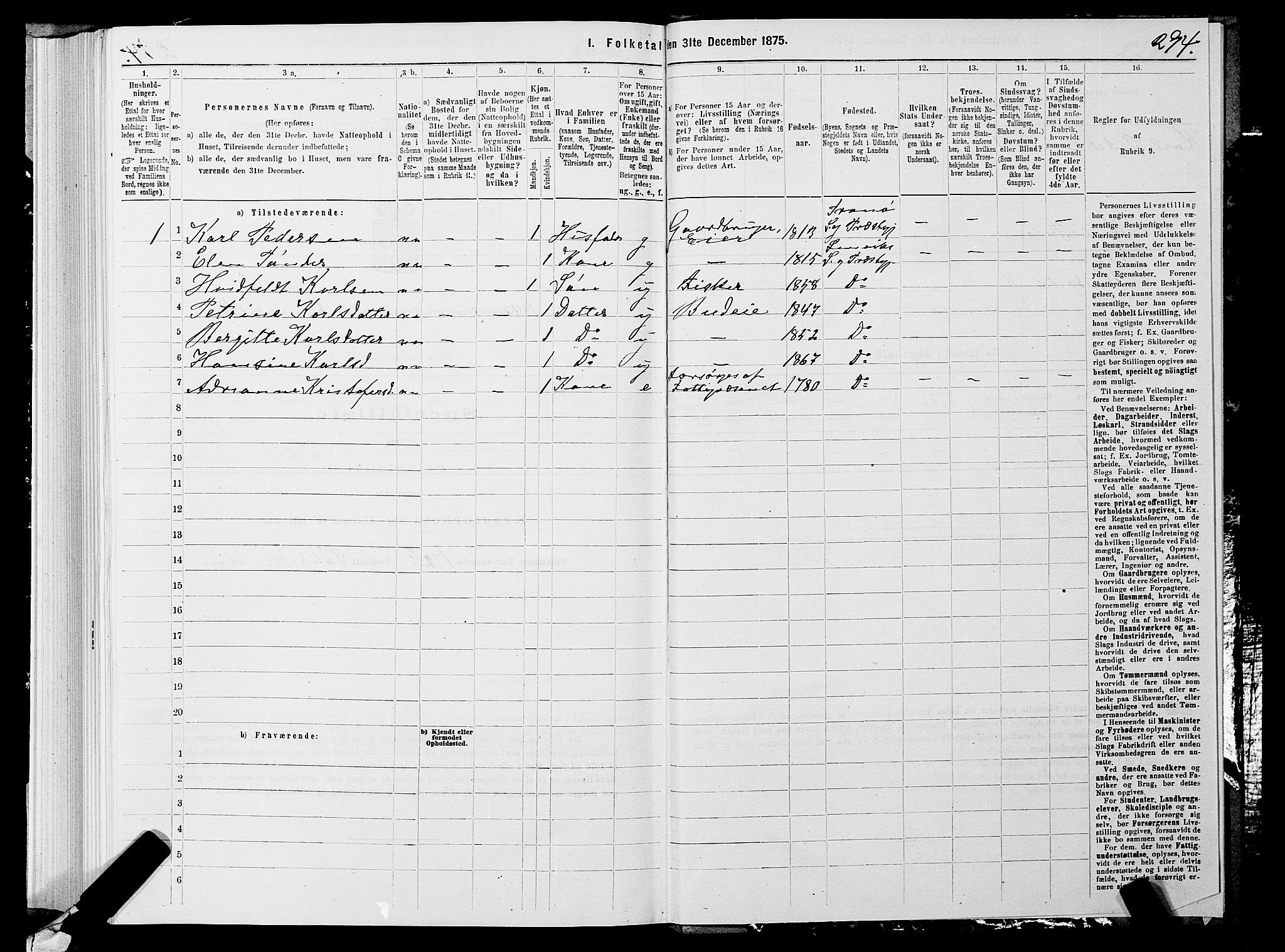 SATØ, 1875 census for 1931P Lenvik, 1875, p. 3294