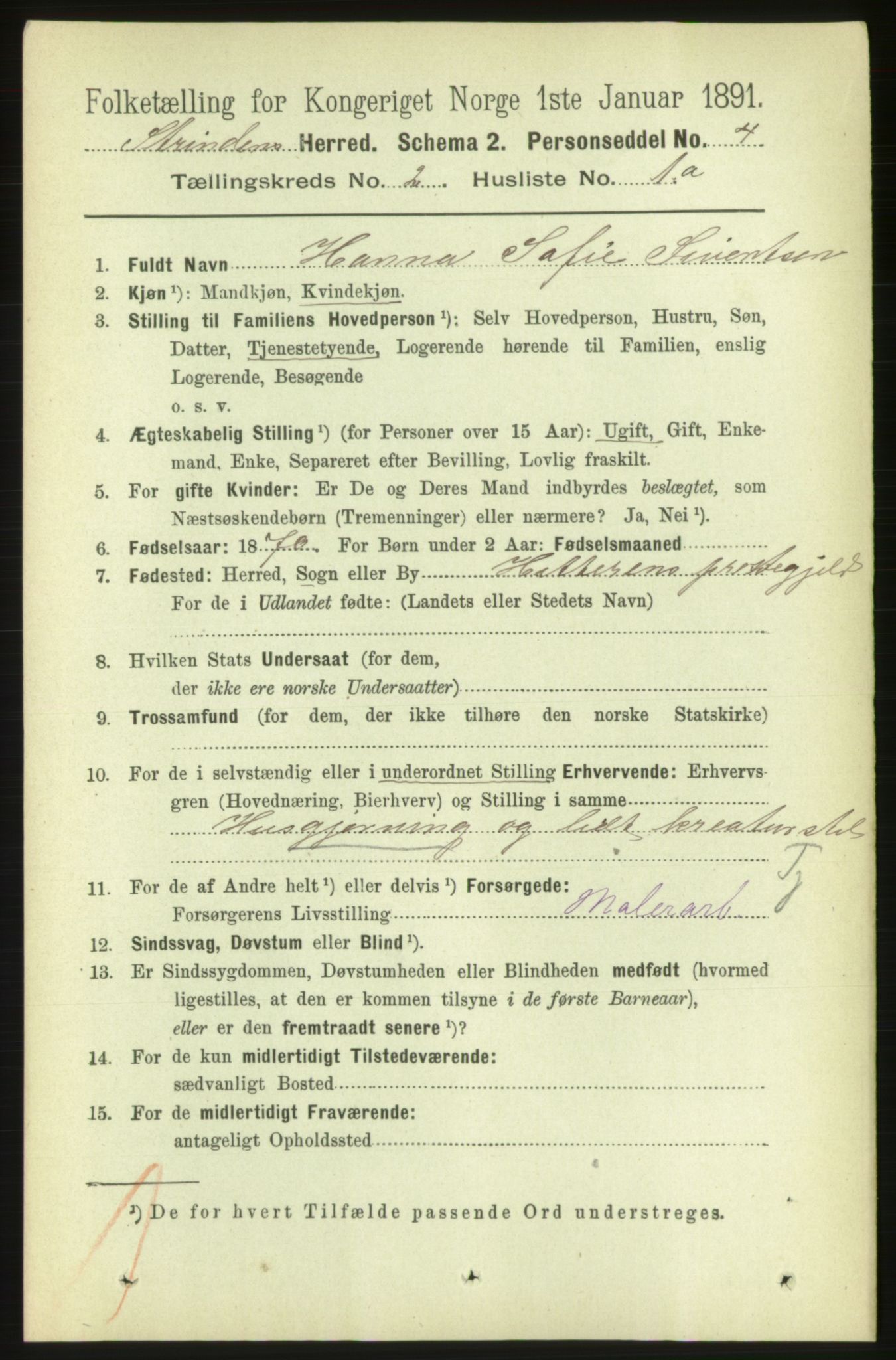 RA, 1891 census for 1660 Strinda, 1891, p. 793