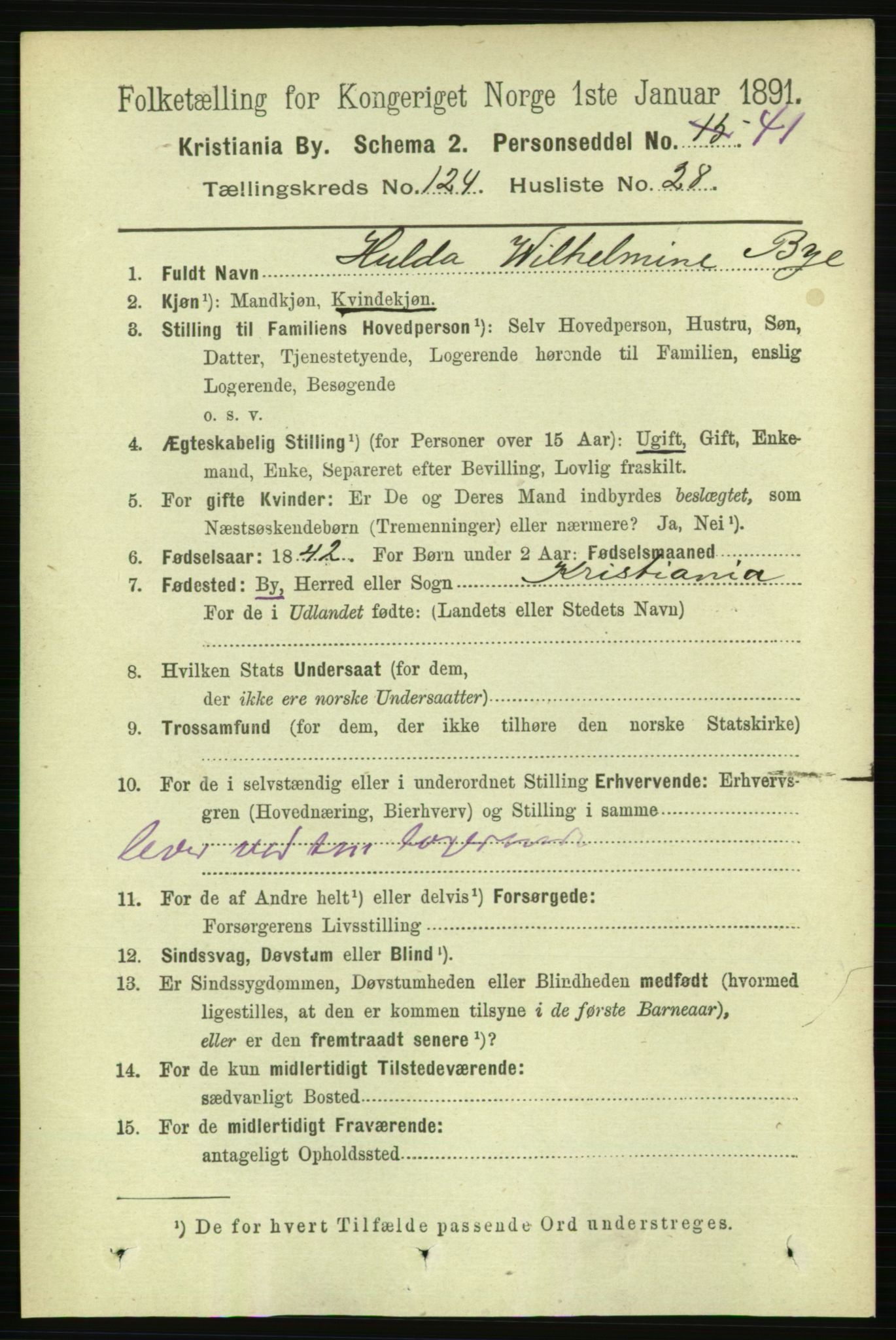 RA, 1891 census for 0301 Kristiania, 1891, p. 66074