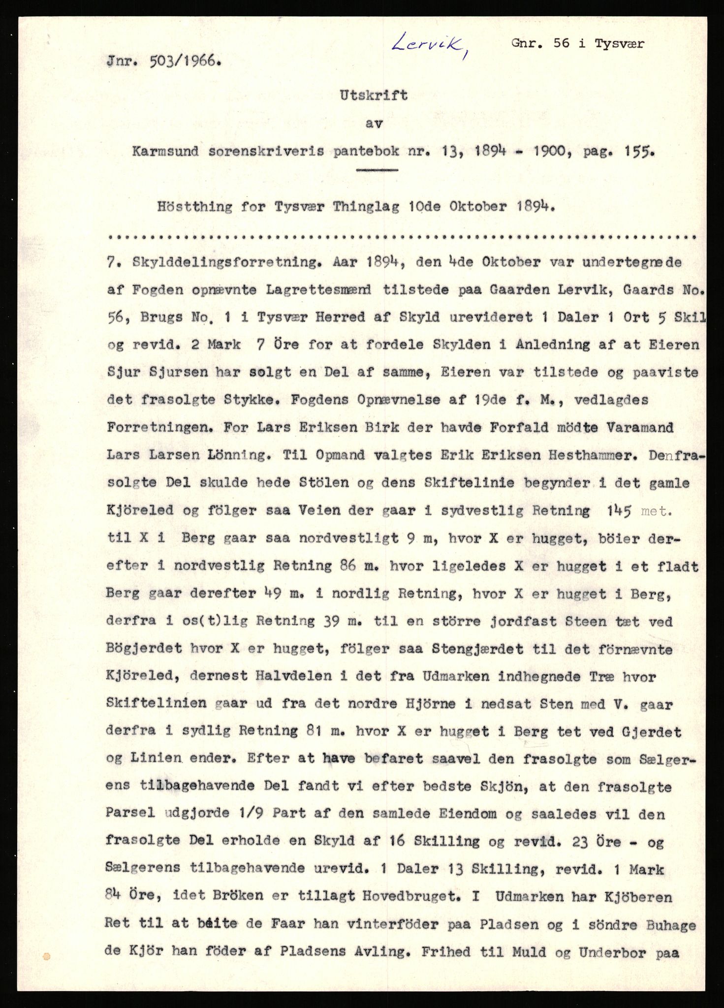 Statsarkivet i Stavanger, AV/SAST-A-101971/03/Y/Yj/L0053: Avskrifter sortert etter gårdsnavn: Leigvam - Liland, 1750-1930, p. 191