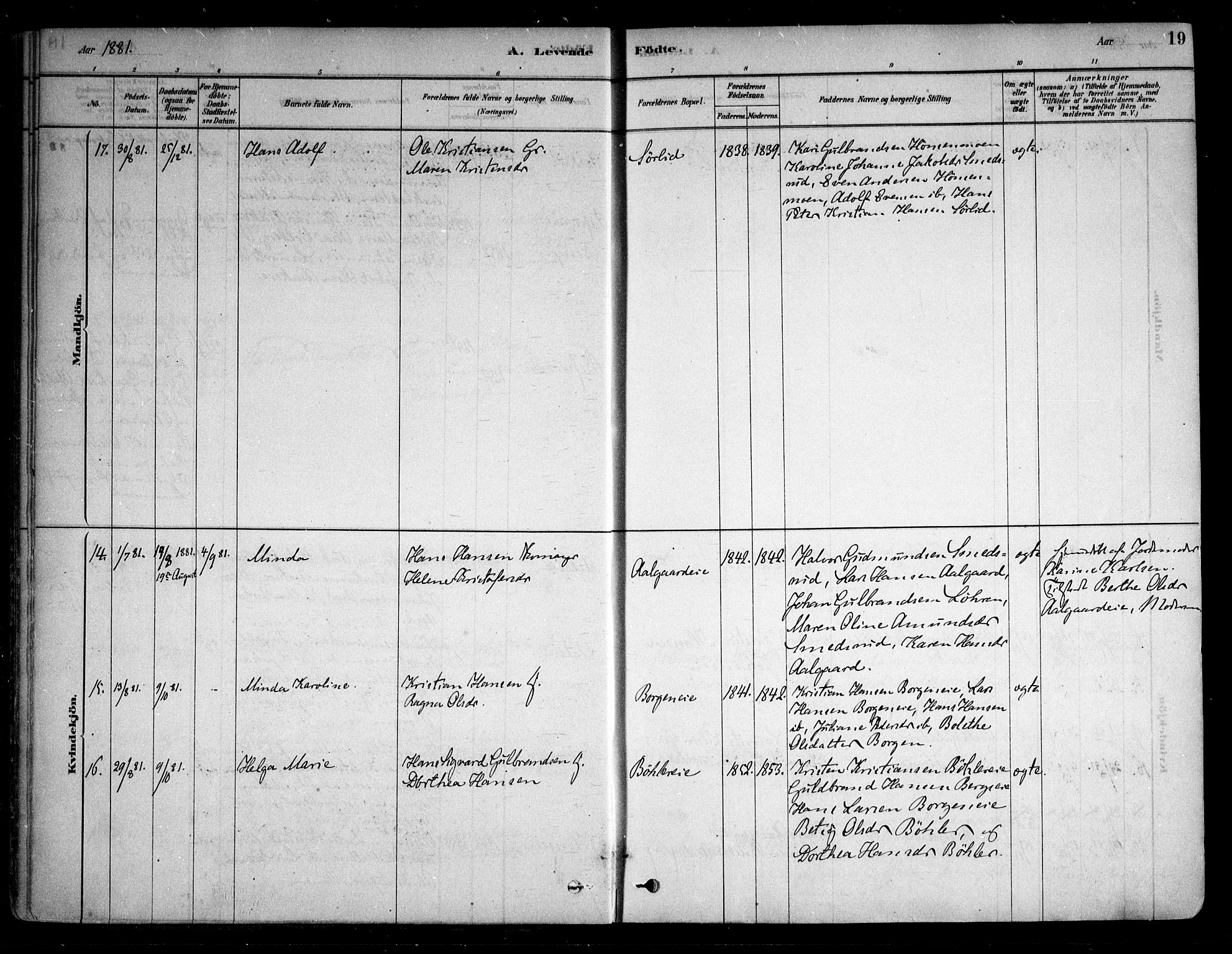 Sørum prestekontor Kirkebøker, AV/SAO-A-10303/F/Fa/L0007: Parish register (official) no. I 7, 1878-1914, p. 19