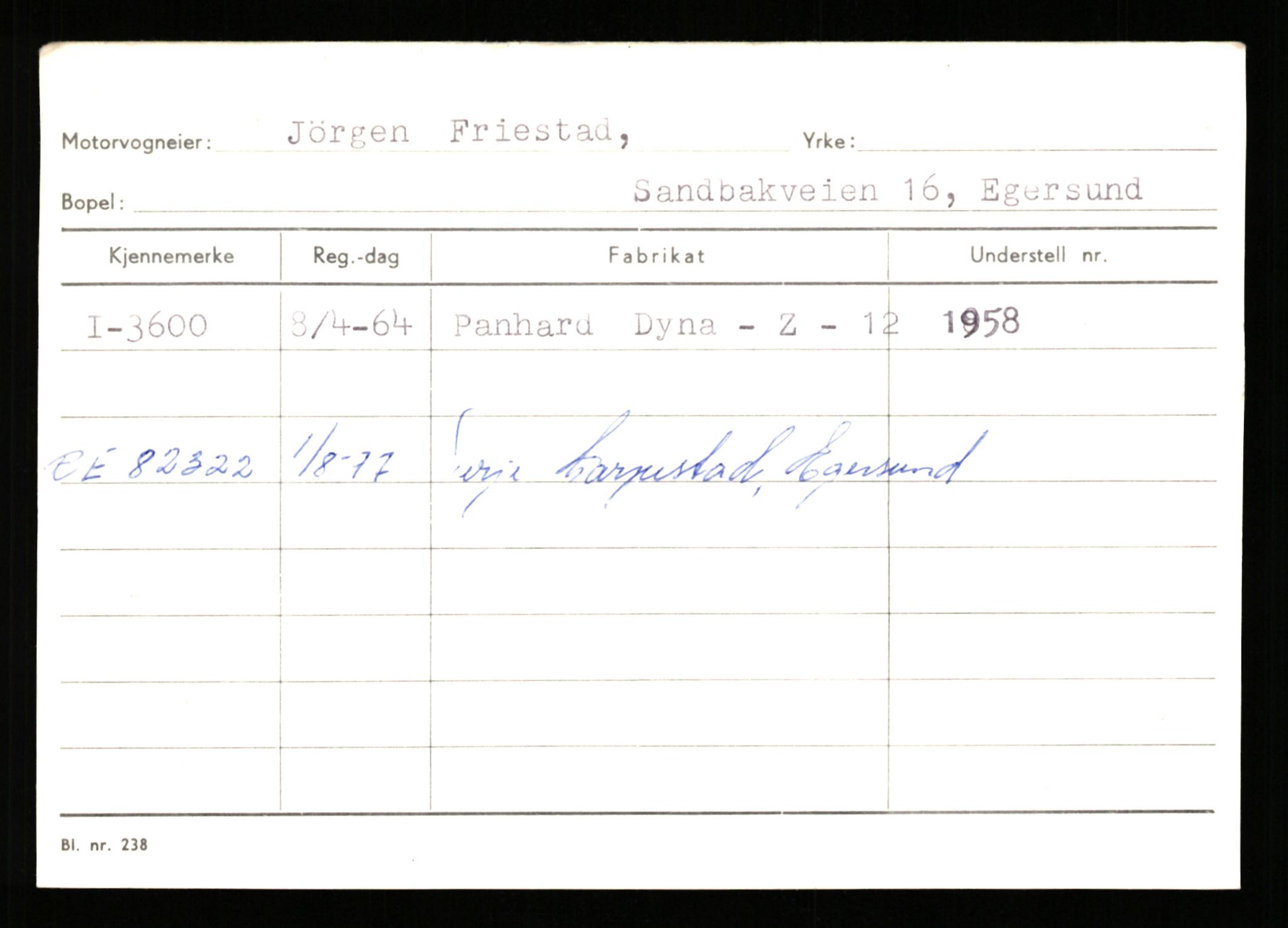 Stavanger trafikkstasjon, AV/SAST-A-101942/0/G/L0001: Registreringsnummer: 0 - 5782, 1930-1971, p. 2257