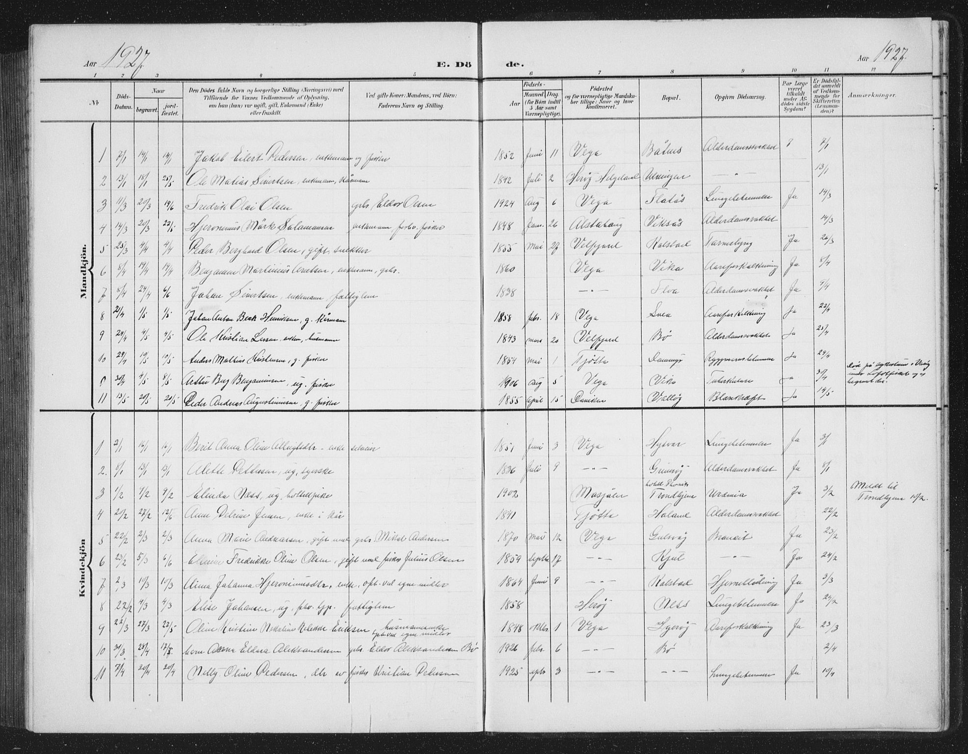 Ministerialprotokoller, klokkerbøker og fødselsregistre - Nordland, AV/SAT-A-1459/816/L0254: Parish register (copy) no. 816C04, 1905-1934