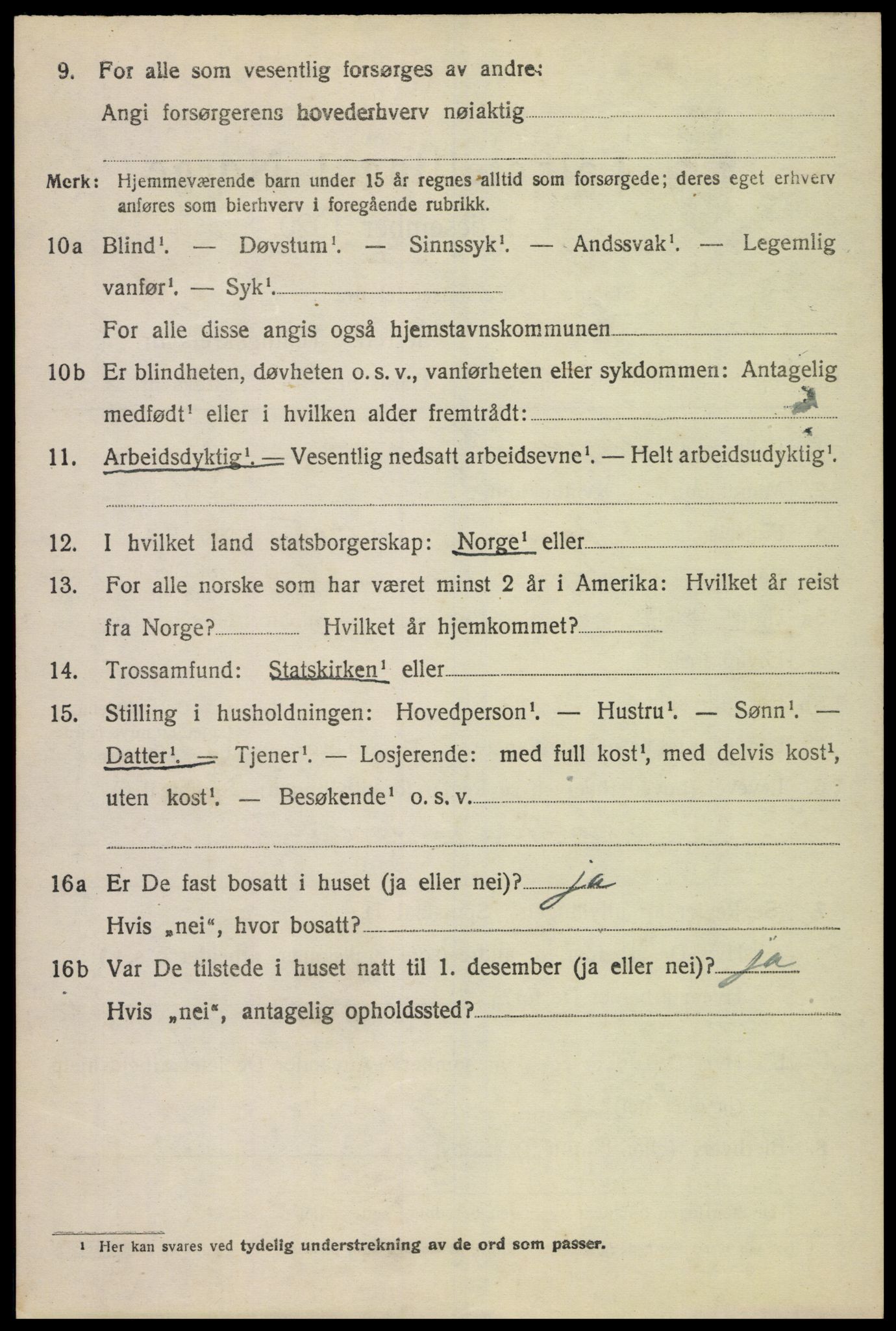 SAH, 1920 census for Nord-Fron, 1920, p. 6685