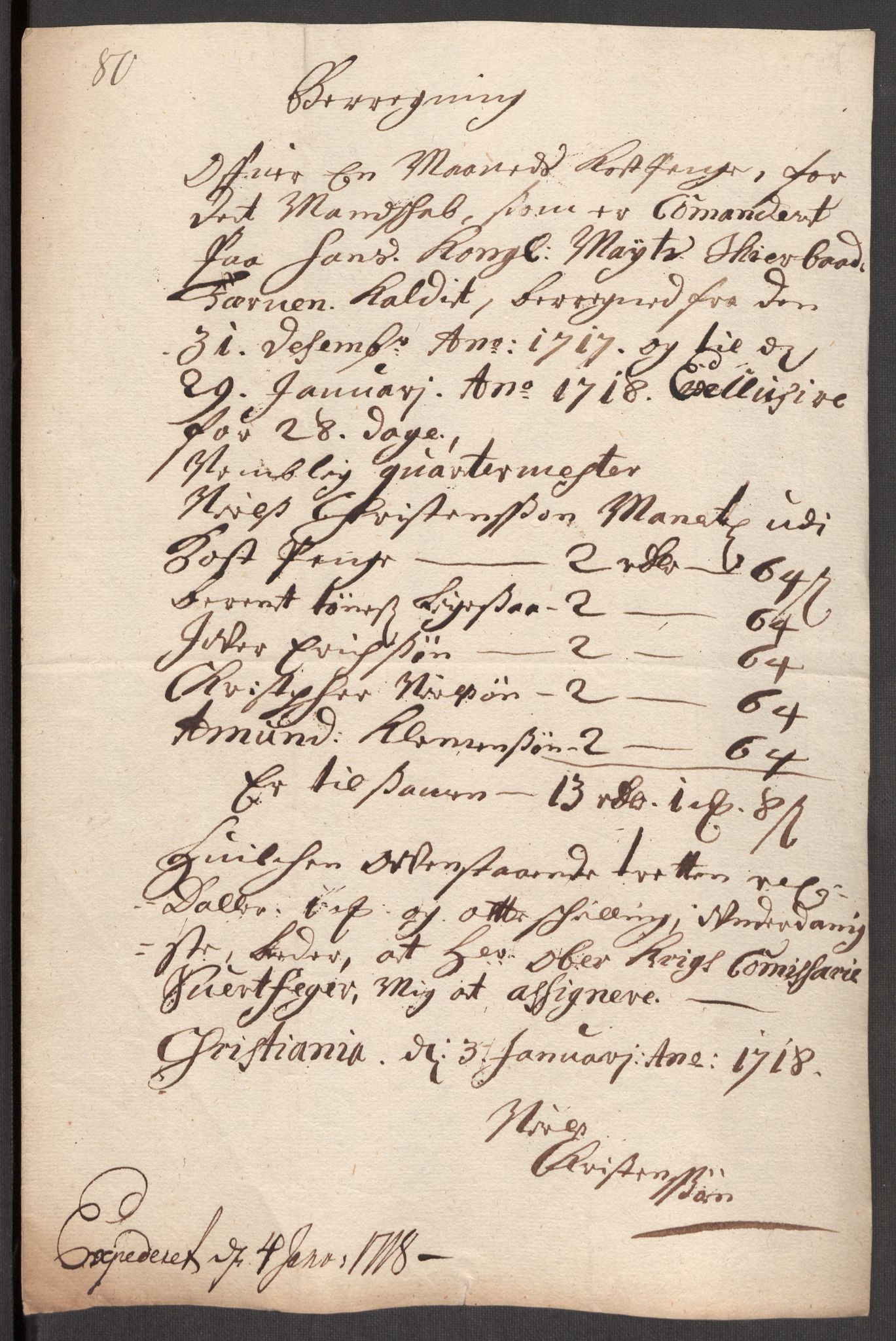 Kommanderende general (KG I) med Det norske krigsdirektorium, RA/EA-5419/E/Eb/L0001: Ruller over noen kompanier som tjenestegjorde på flåten, 1712-1721, p. 596