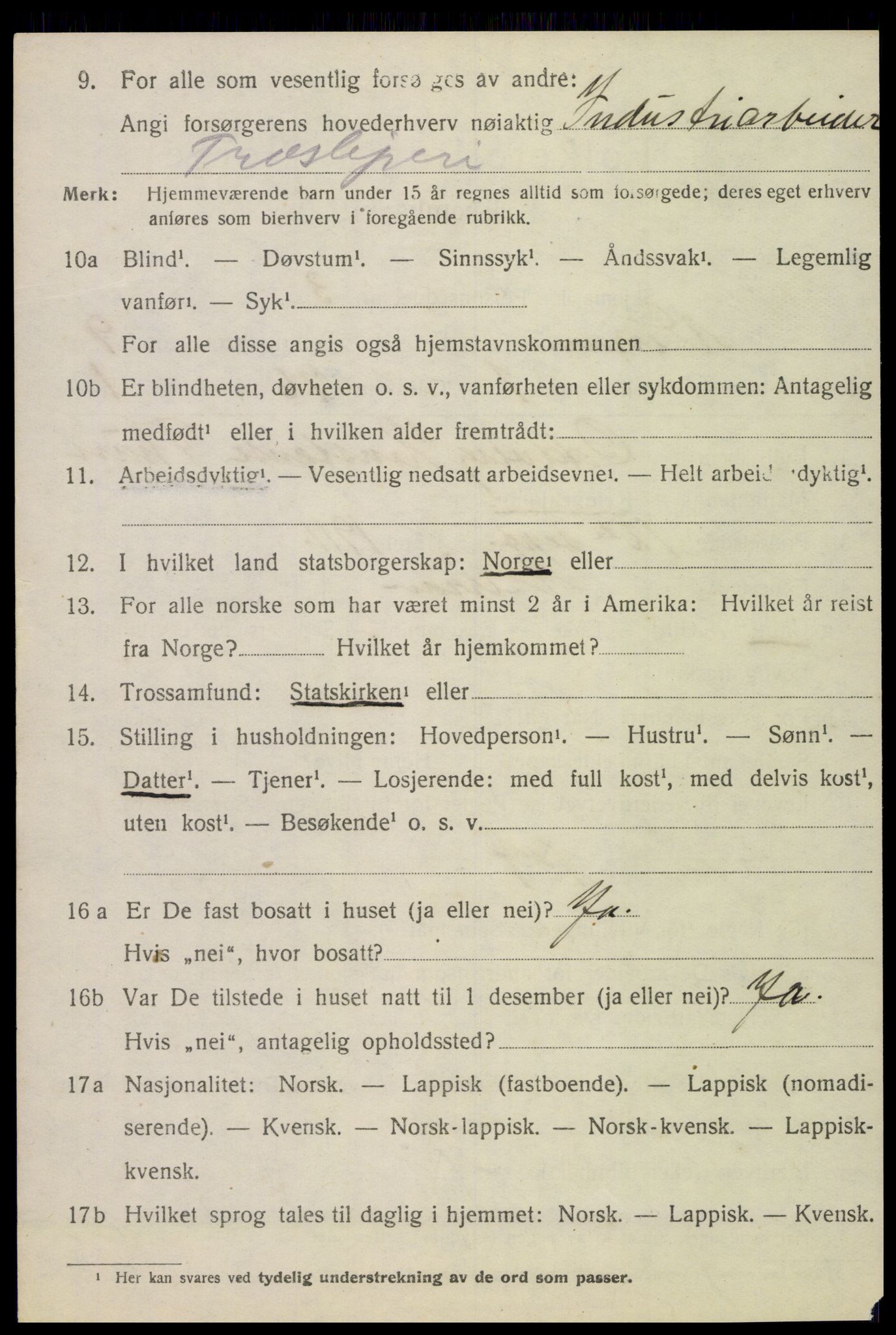 SAT, 1920 census for Verran, 1920, p. 3105