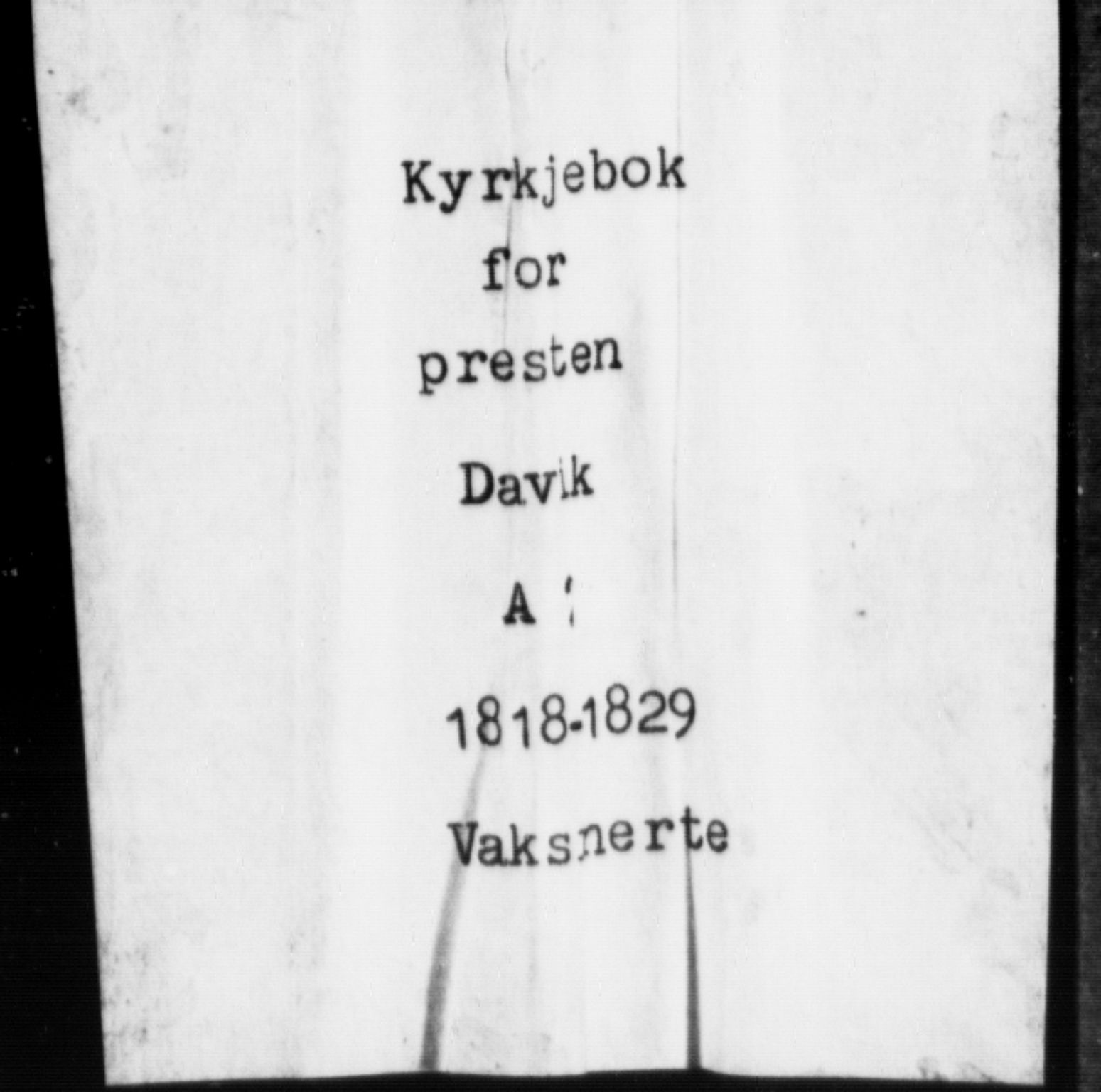 Davik sokneprestembete, AV/SAB-A-79701/H/Haa/Haaa: Parish register (official) no. A 7, 1818-1829