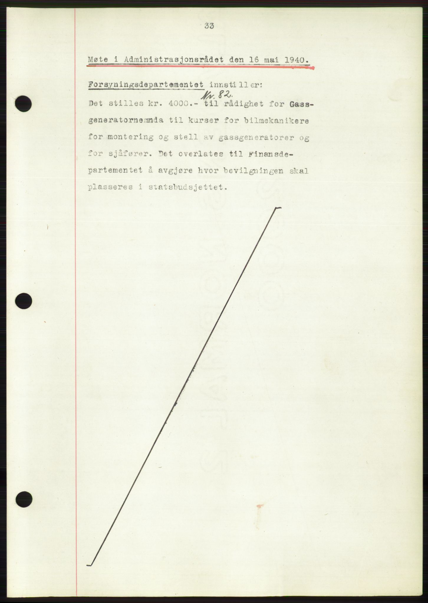 Administrasjonsrådet, AV/RA-S-1004/A/L0002: Vedtaksprotokoll 16/4-25/9, 1940, p. 37