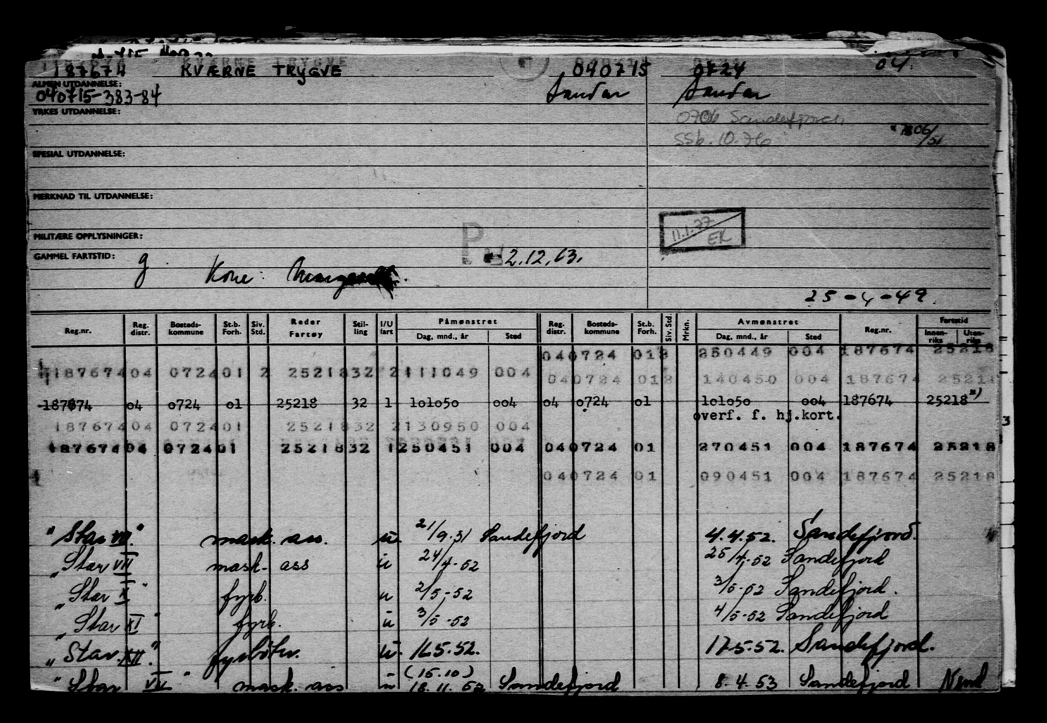 Direktoratet for sjømenn, AV/RA-S-3545/G/Gb/L0131: Hovedkort, 1915, p. 79