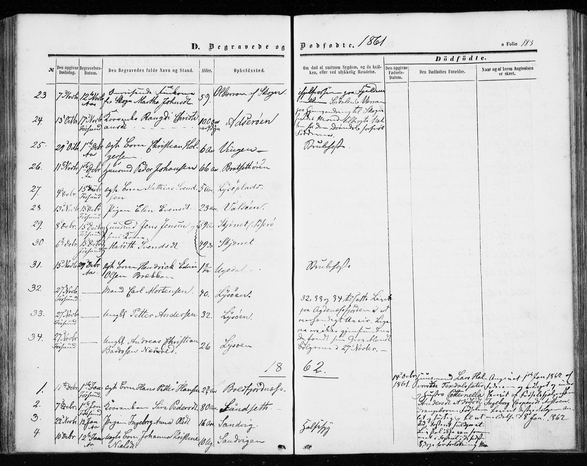 Ministerialprotokoller, klokkerbøker og fødselsregistre - Sør-Trøndelag, SAT/A-1456/655/L0678: Parish register (official) no. 655A07, 1861-1873, p. 183