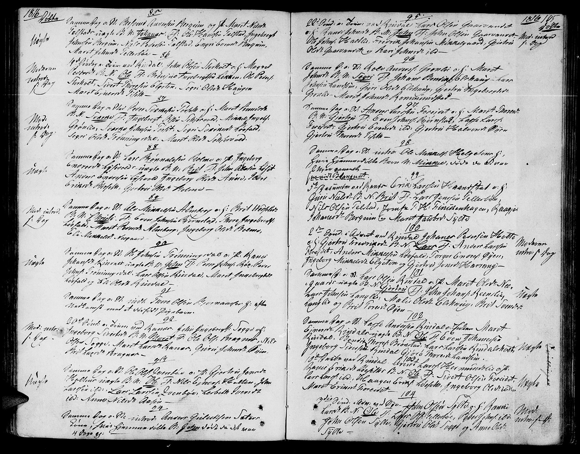 Ministerialprotokoller, klokkerbøker og fødselsregistre - Møre og Romsdal, AV/SAT-A-1454/595/L1040: Parish register (official) no. 595A02, 1797-1819, p. 105