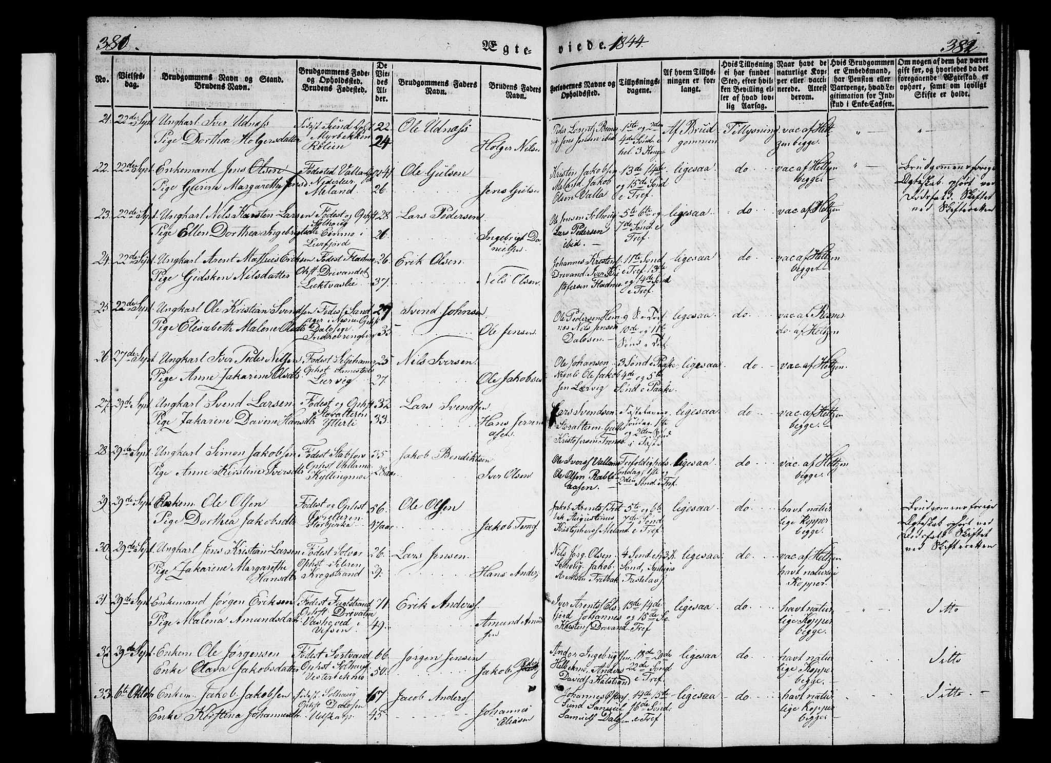 Ministerialprotokoller, klokkerbøker og fødselsregistre - Nordland, AV/SAT-A-1459/825/L0364: Parish register (copy) no. 825C01, 1841-1863, p. 381-382