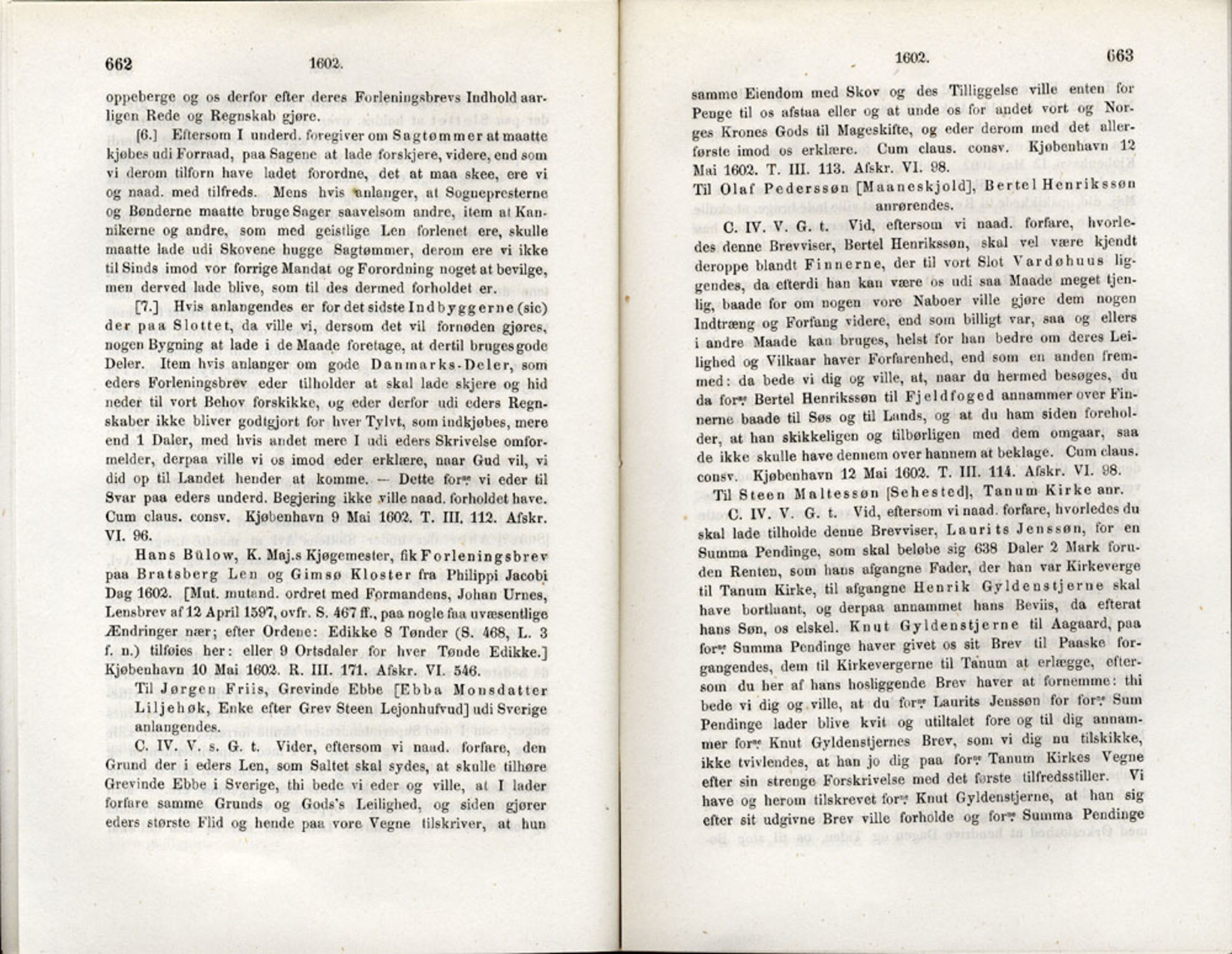 Publikasjoner utgitt av Det Norske Historiske Kildeskriftfond, PUBL/-/-/-: Norske Rigs-Registranter, bind 3, 1588-1602, p. 662-663