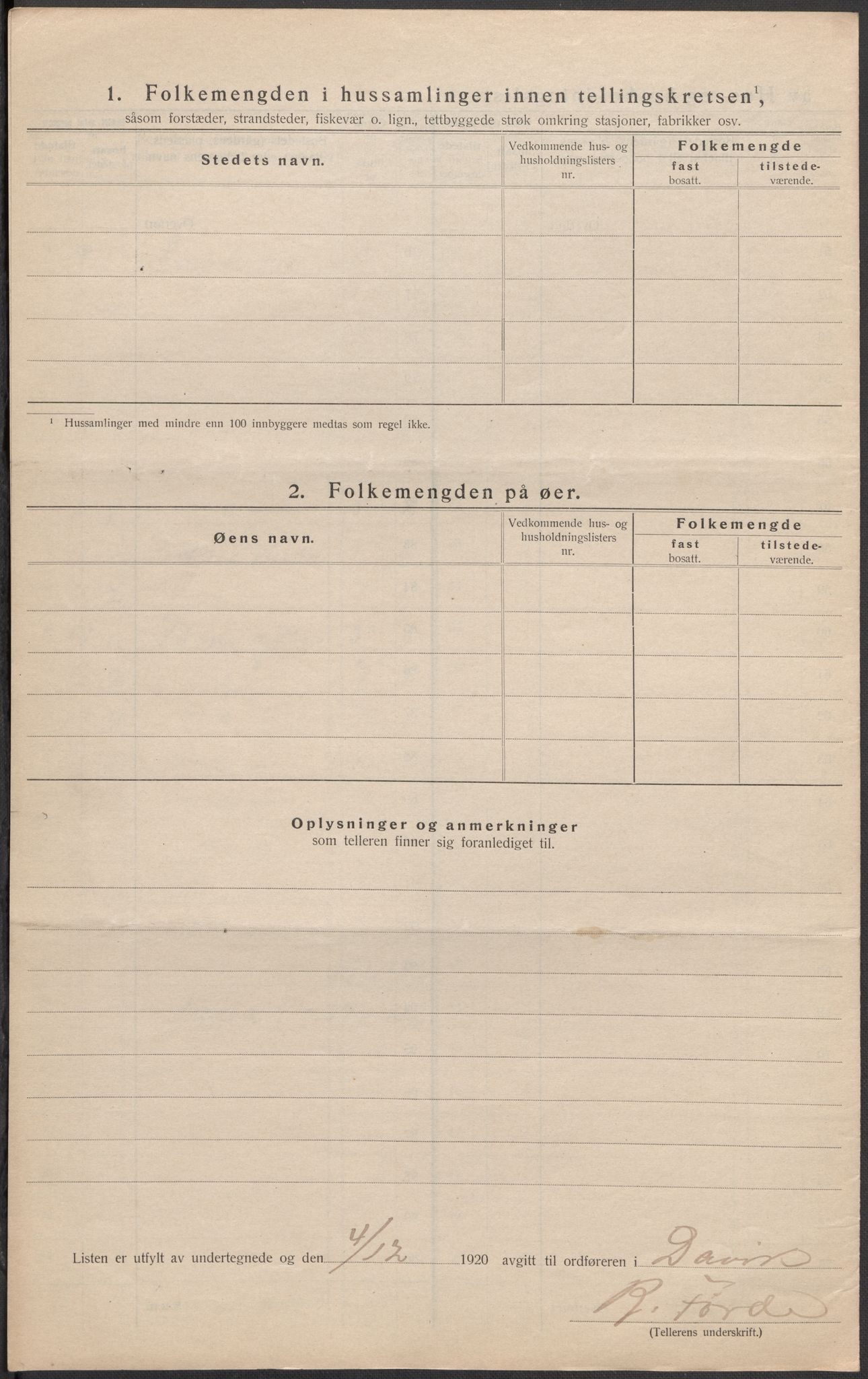 SAB, 1920 census for Davik, 1920, p. 13