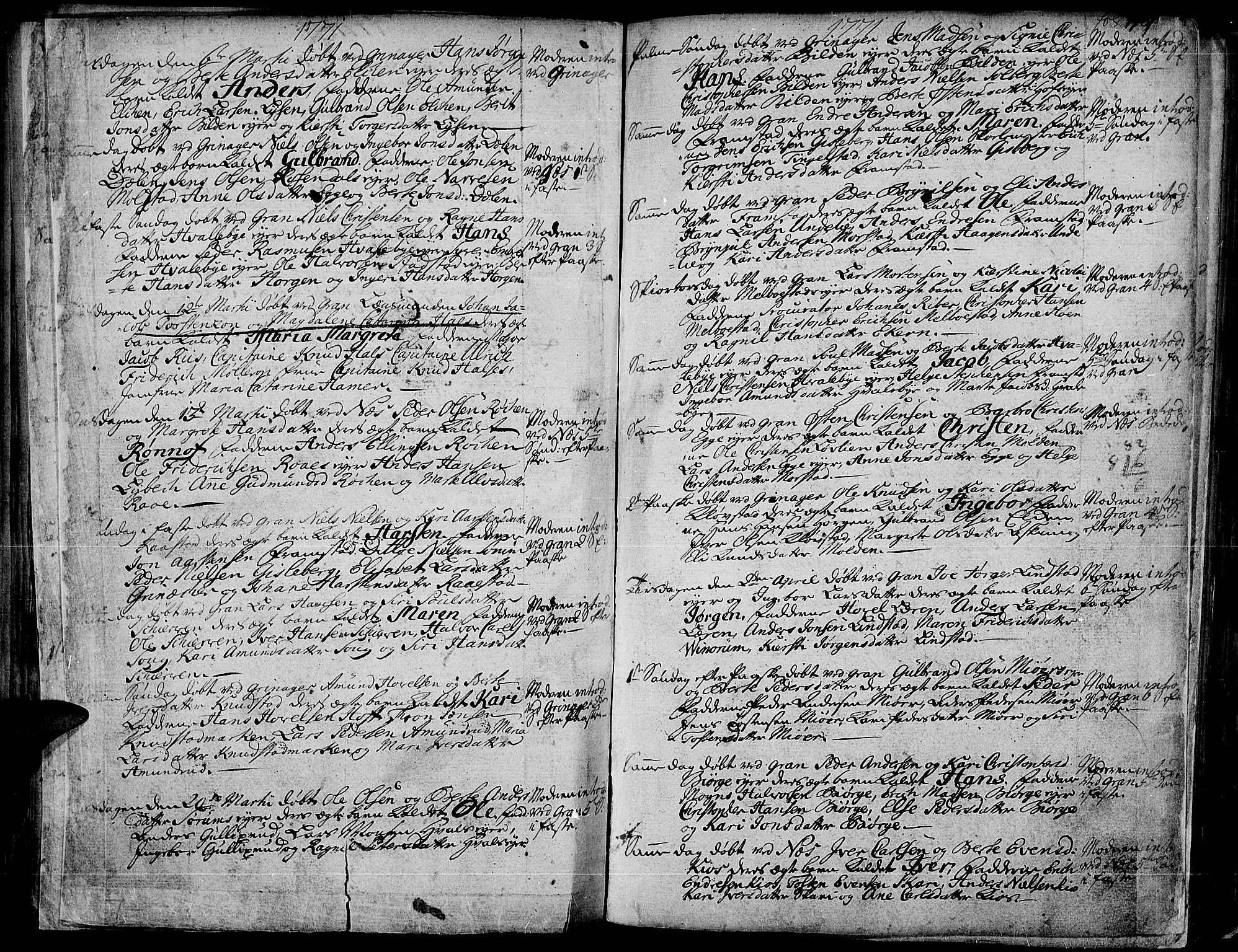 Gran prestekontor, AV/SAH-PREST-112/H/Ha/Haa/L0004: Parish register (official) no. 4, 1759-1775, p. 119