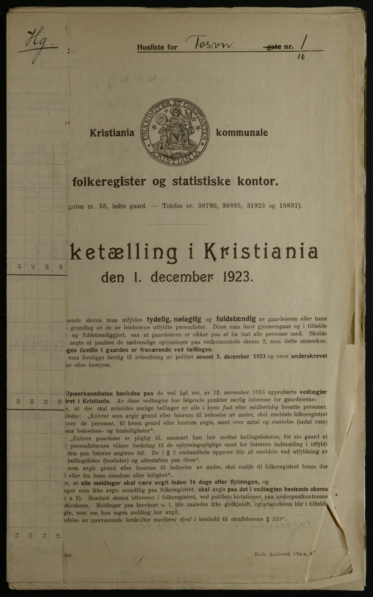OBA, Municipal Census 1923 for Kristiania, 1923, p. 27748