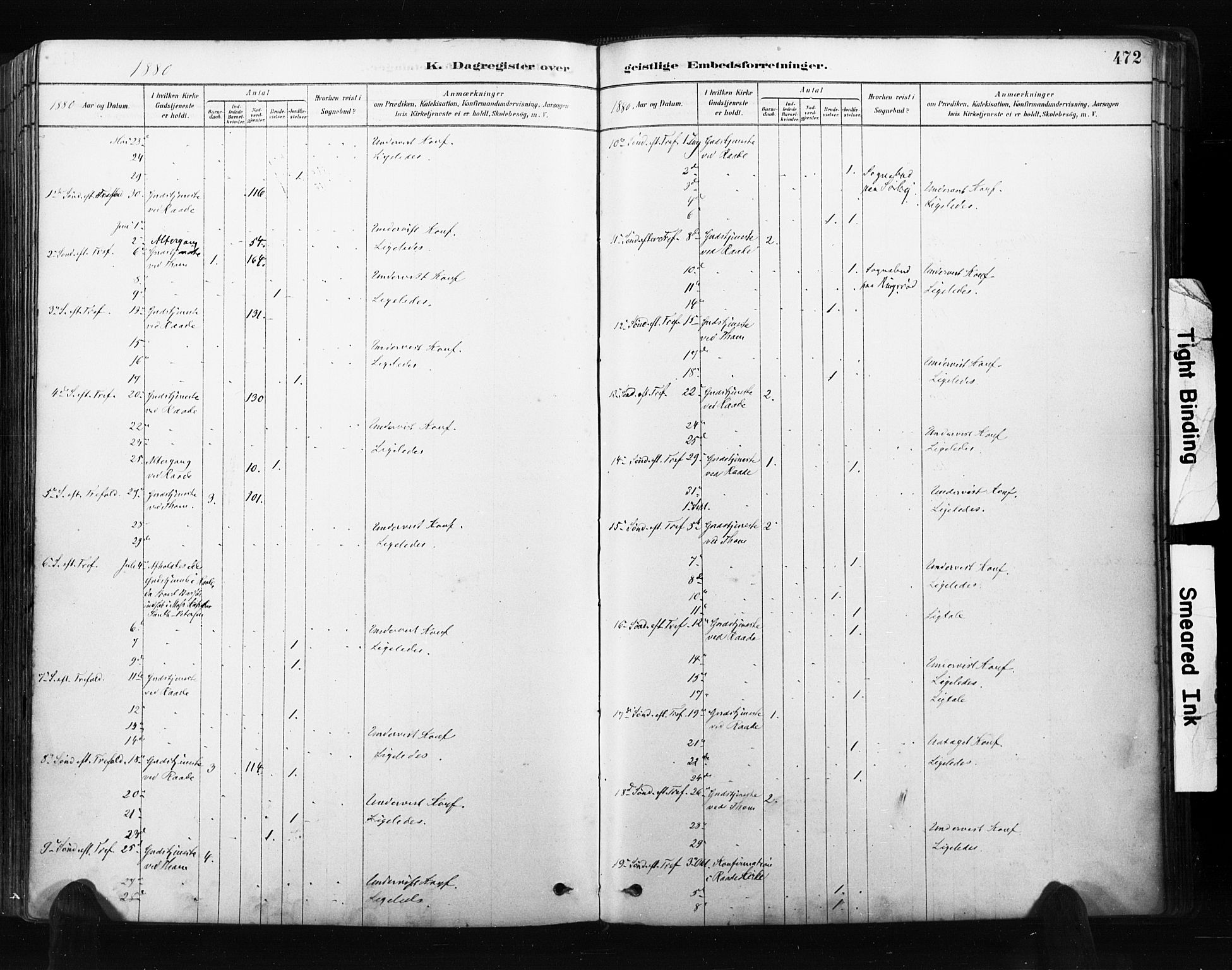 Råde prestekontor kirkebøker, AV/SAO-A-2009/F/Fa/L0007: Parish register (official) no. 7, 1878-1902, p. 472