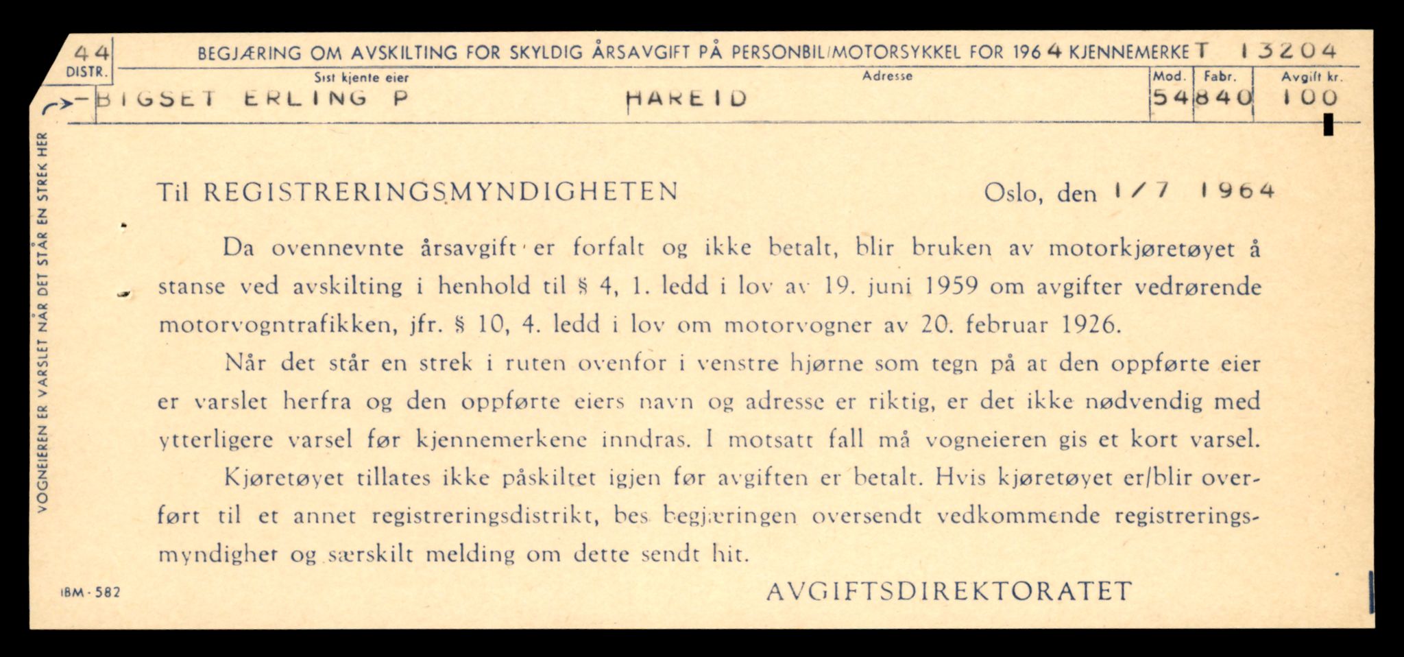 Møre og Romsdal vegkontor - Ålesund trafikkstasjon, AV/SAT-A-4099/F/Fe/L0038: Registreringskort for kjøretøy T 13180 - T 13360, 1927-1998, p. 411