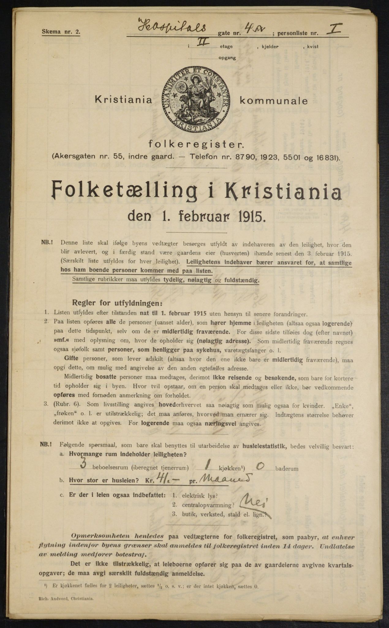 OBA, Municipal Census 1915 for Kristiania, 1915, p. 41010