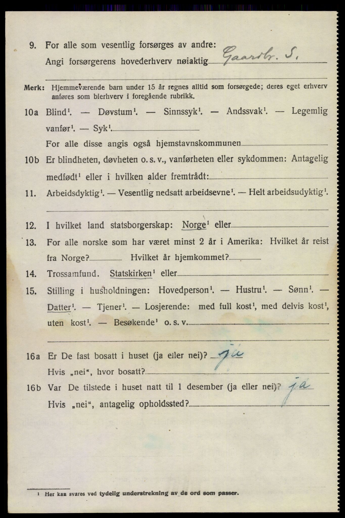 SAKO, 1920 census for Bamble, 1920, p. 4298
