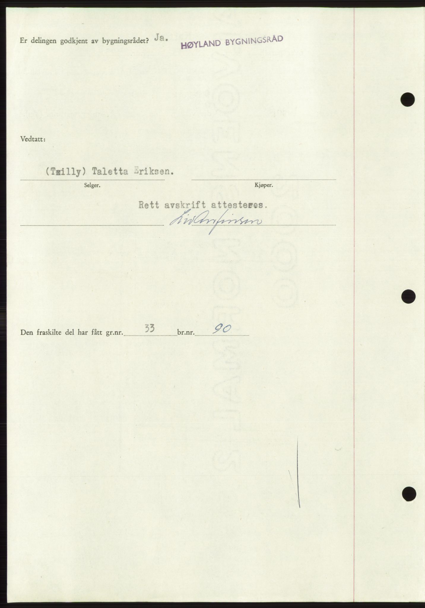 Jæren sorenskriveri, SAST/A-100310/03/G/Gba/L0110: Mortgage book, 1950-1950, Diary no: : 5782/1950