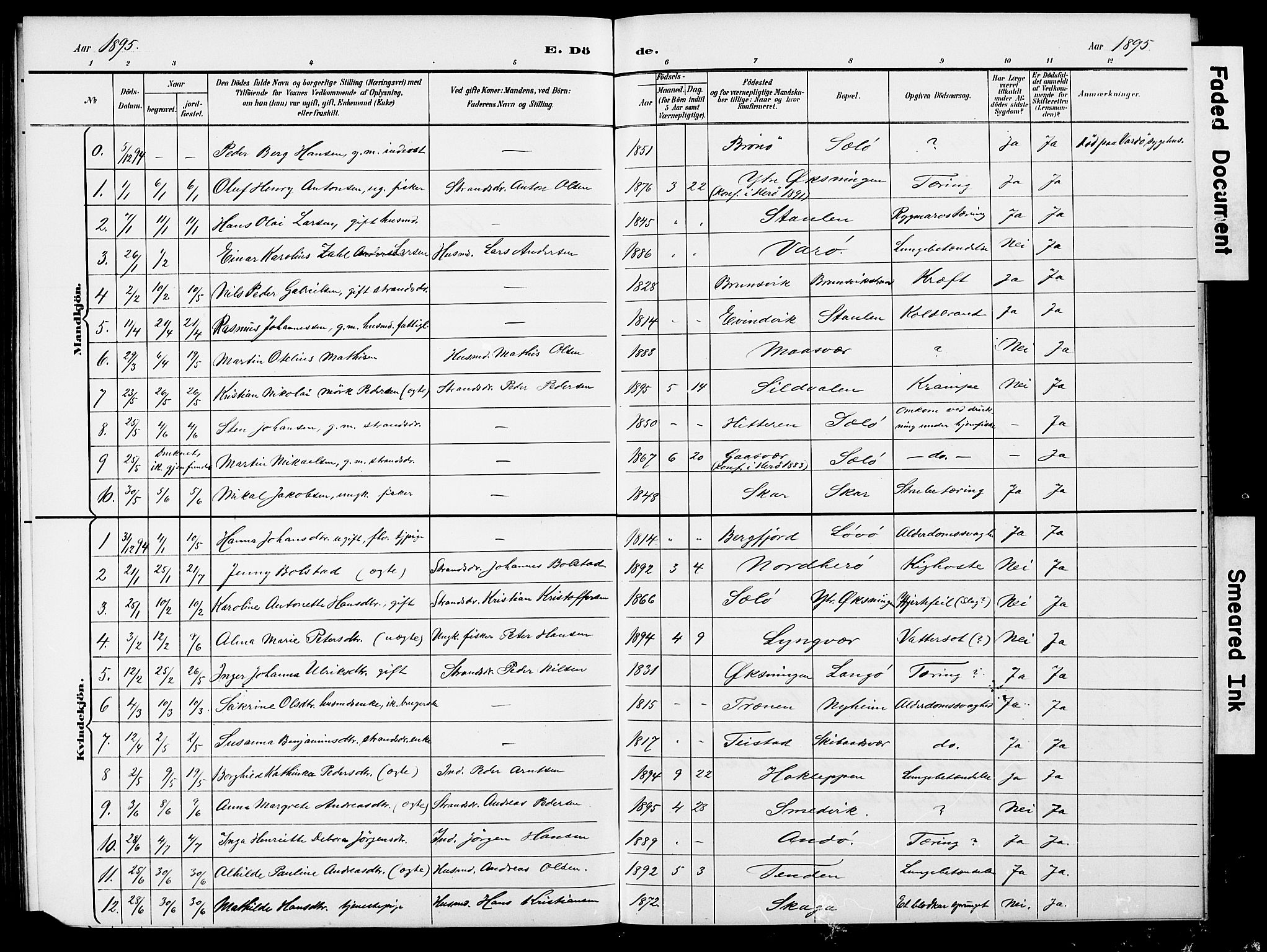 Ministerialprotokoller, klokkerbøker og fødselsregistre - Nordland, AV/SAT-A-1459/834/L0514: Parish register (copy) no. 834C05, 1893-1901